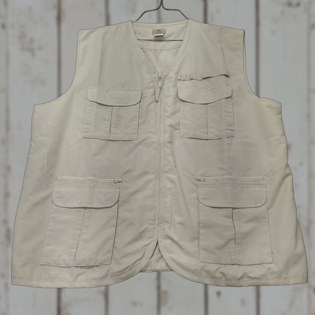Haband Haband Travelers Vest Men's XXL Tan Fishing Hiking Camping Zip Front Pockets EUC Vest (2XL) Brown Softshell Zipper Front Pockets Travel Hiking Men Size US XXL / EU 58 / 5 - 1 Thumbnail