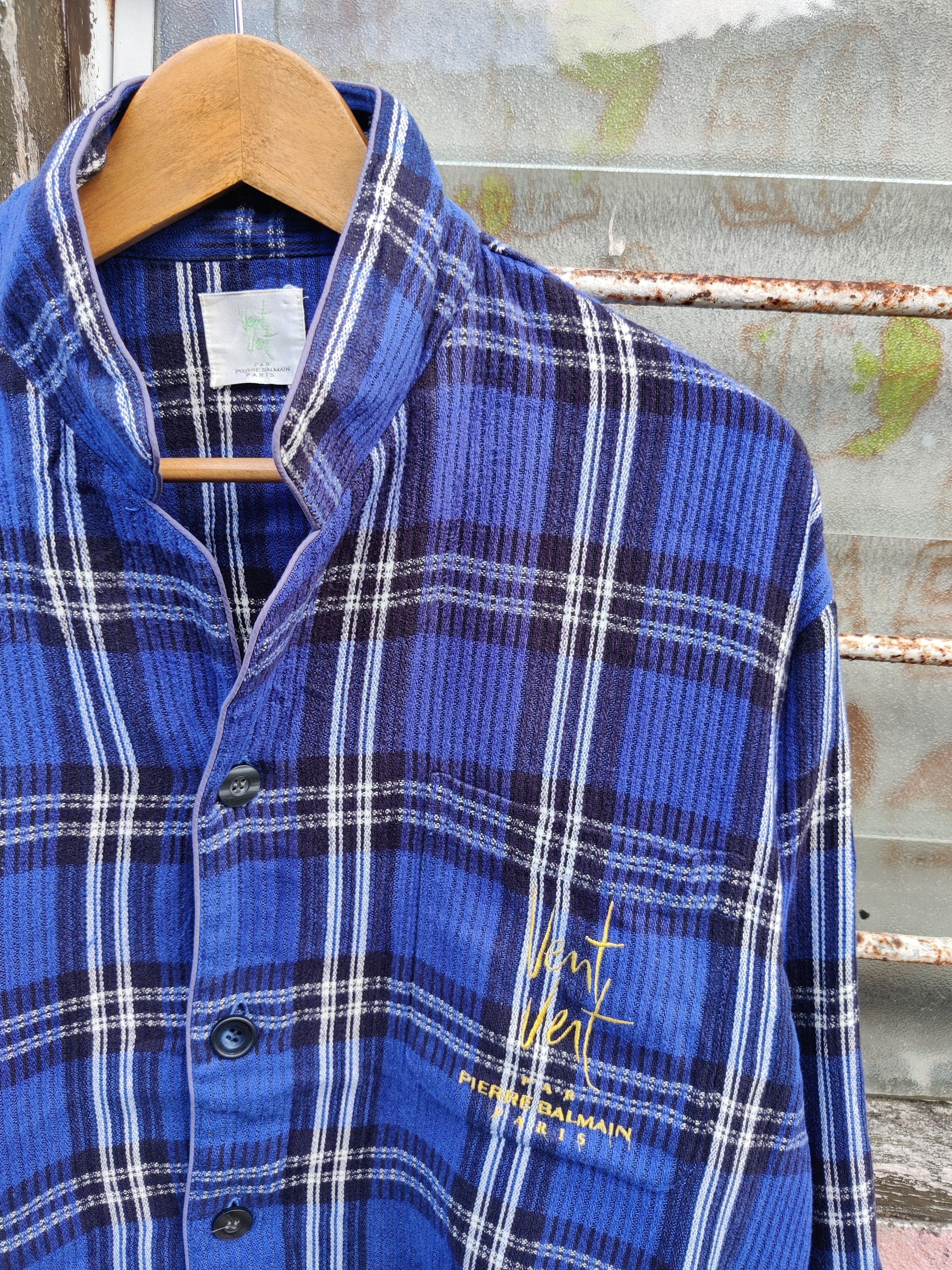 Pierre Balmain Vintage Vent Vent Pierre Balmain Checkers Shirt Size US L / EU 52-54 / 3 - 2 Thumbnail