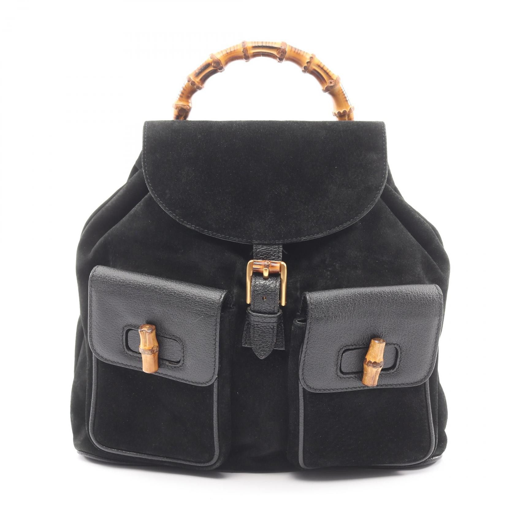 Gucci Gucci Gucci Bamboo Suede Leather Backpack Leather Backpack 00320580016 DUTY FREE for USA Size ONE SIZE - 1 Thumbnail