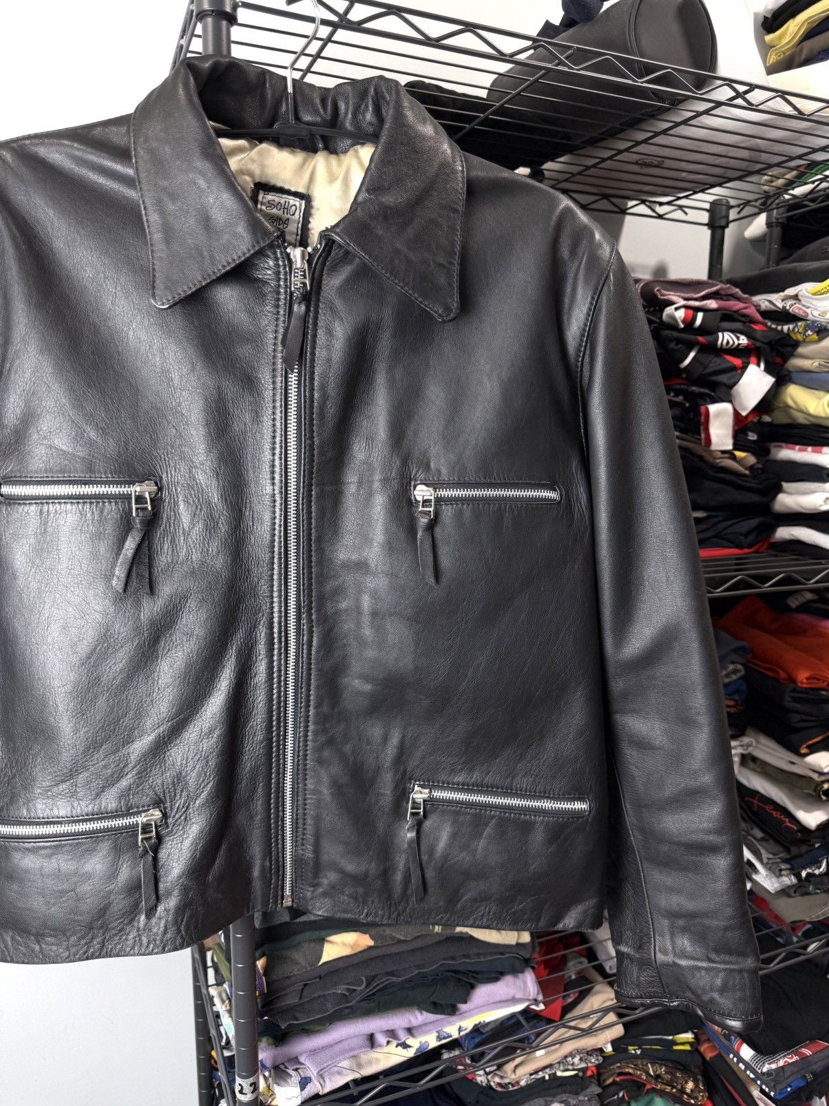Vintage 1990’s Vintage Bomb Boogie Archive Leather Jacket Stussy Size US M / EU 48-50 / 2 - 4 Thumbnail