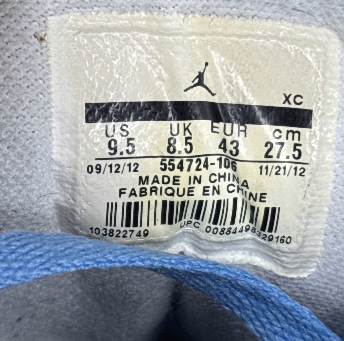 Jordan Brand Air Jordan 1 Mid ‘UNC’ - size 9.5 Size US 9.5 / EU 42-43 - 6 Thumbnail