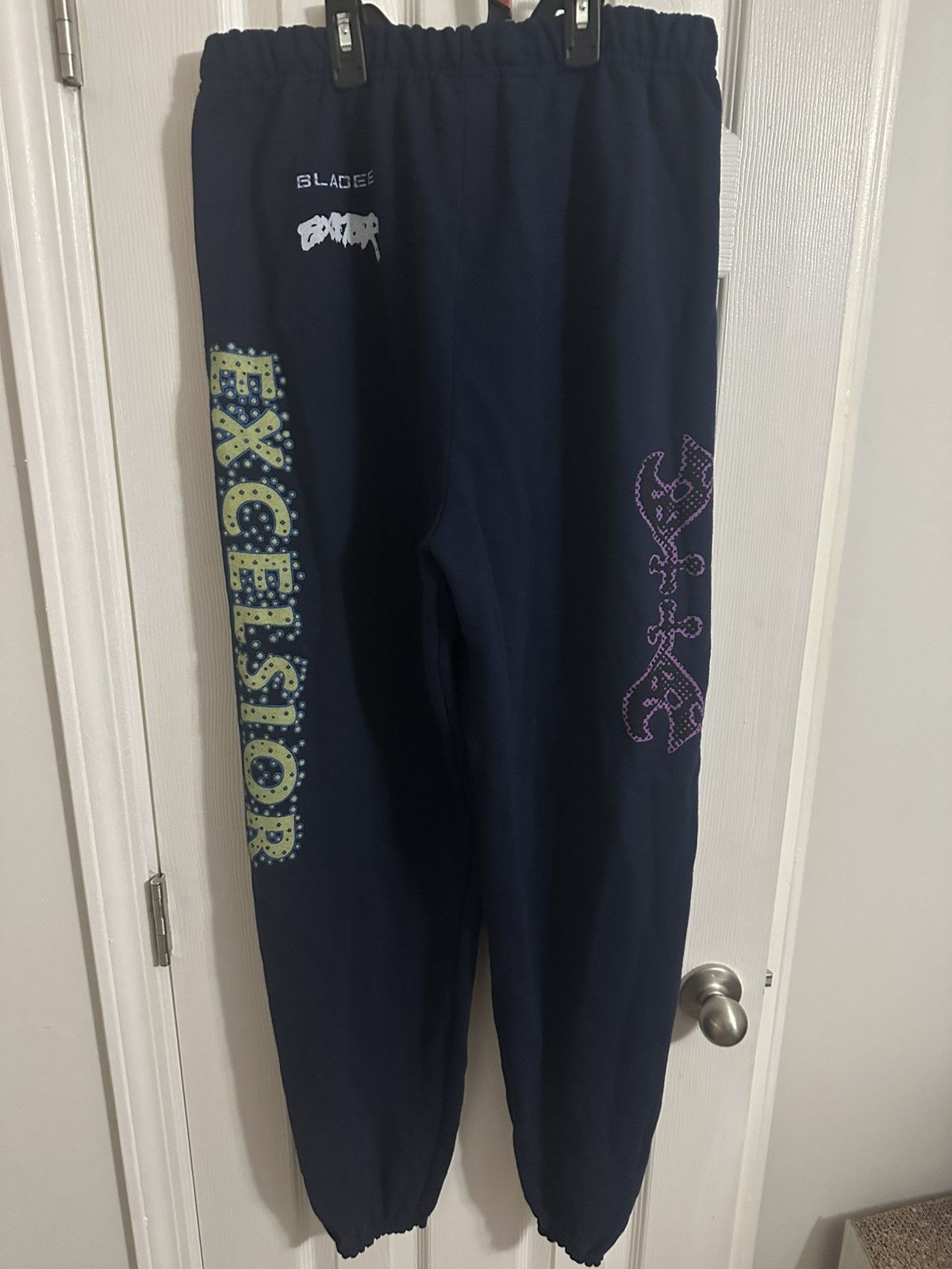 Drain Gang × Sad Boys Drain Gang Bladee Exteter Sweat Pants (Large, 2020) Size US 32 / EU 48 - 2 Thumbnail
