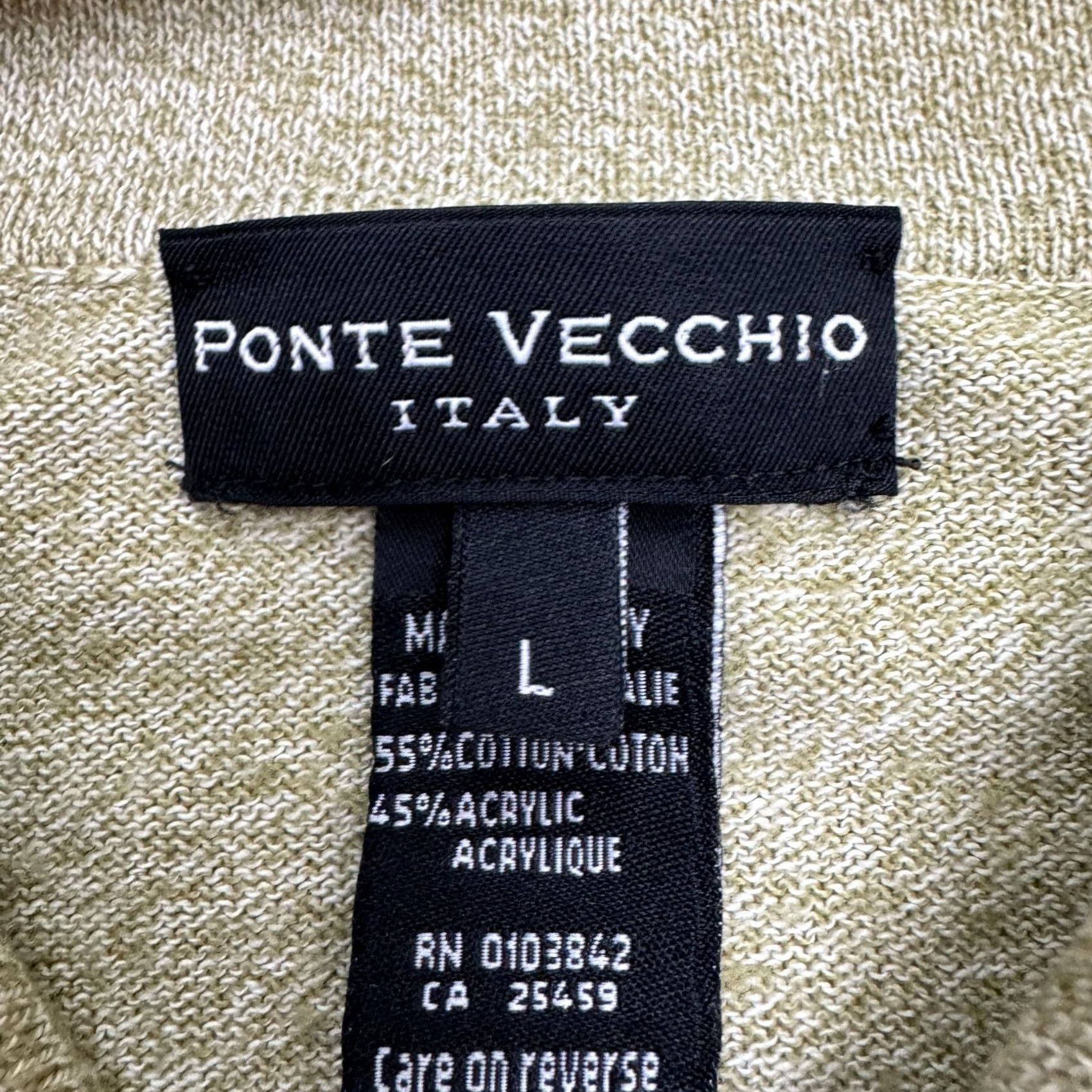 Vintage Ponte Vecchio Polo Shirt Mens L Marled Sage Green Short Sleeve Knit Classic, Designer, Preppy Size US L / EU 52-54 / 3 - 6 Thumbnail
