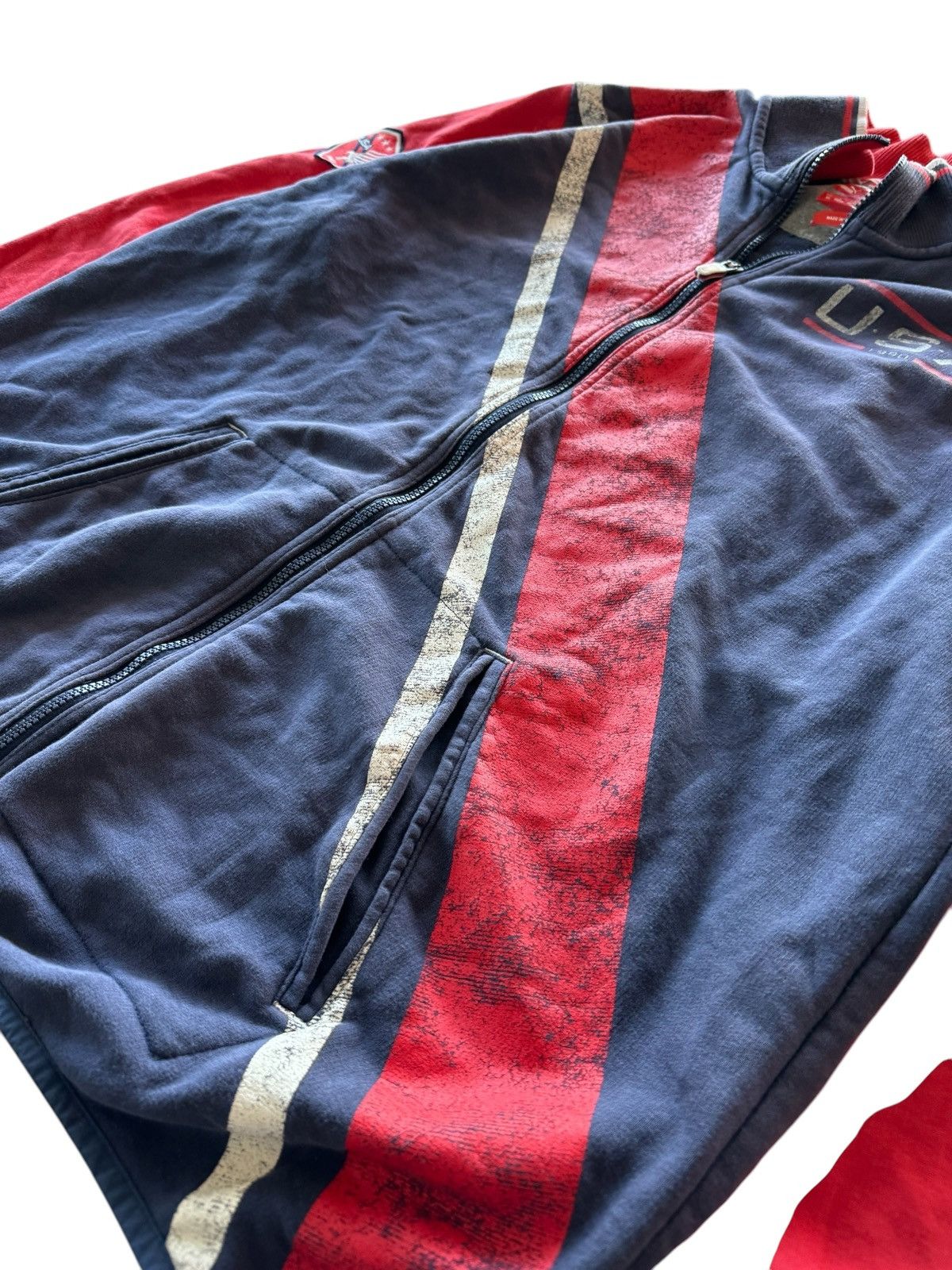Puma Puma Boxy USA Retro 1990 Zip Up USA Patch Oversized Jacket Size US XL / EU 56 / 4 - 5 Thumbnail