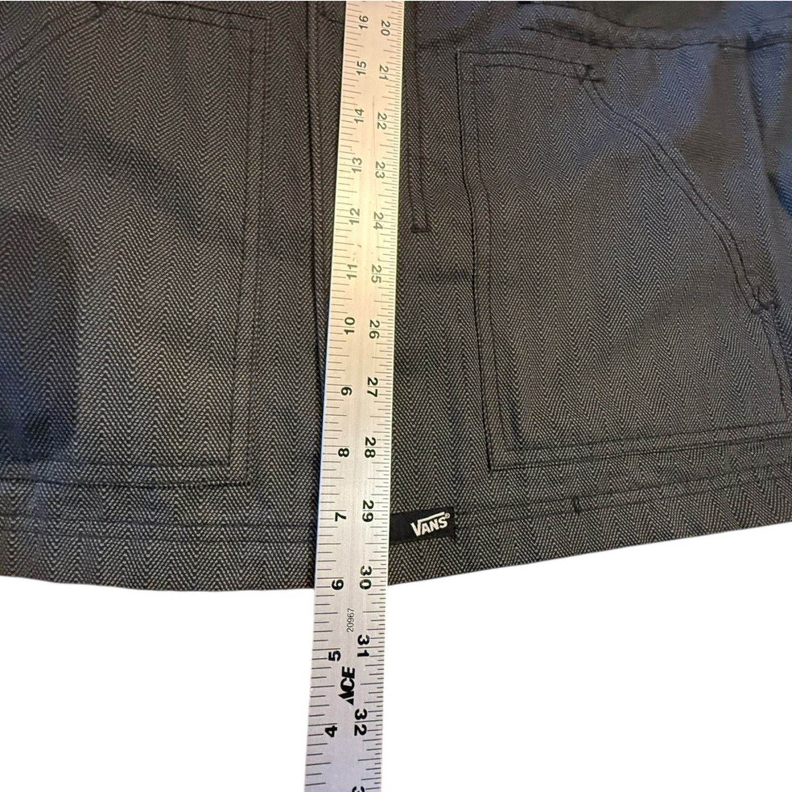 Vans Vans Size Medium Gray Herringbone Anorak Style Zip Jacket Size US M / EU 48-50 / 2 - 5 Thumbnail