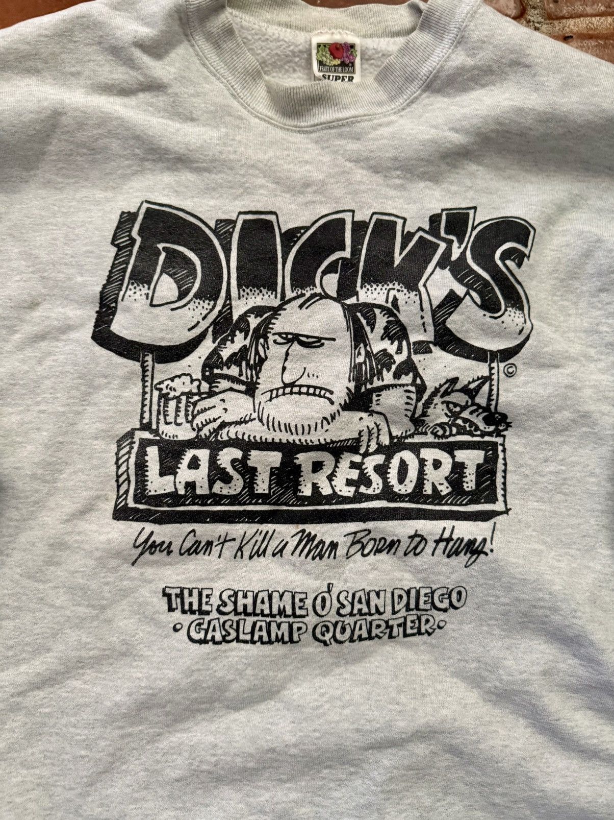 Fruit Of The Loom 90s DICKS LAST RESORT Sweater Size US XXL / EU 58 / 5 - 2 Thumbnail