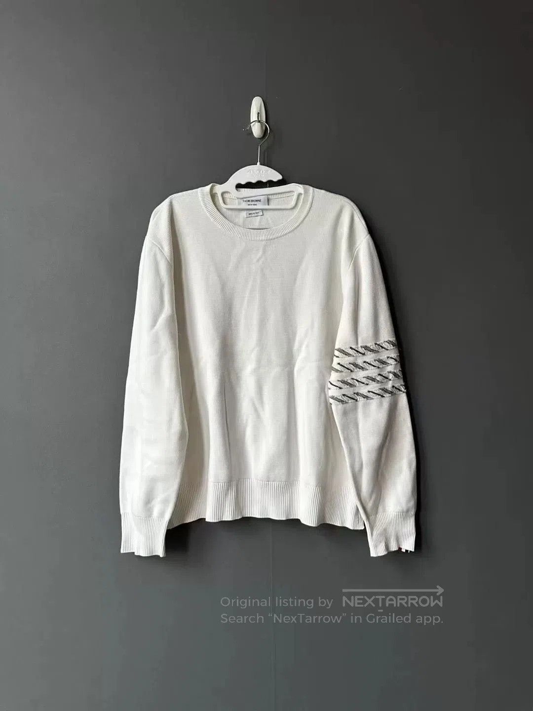 Thom Browne thom browne white knit sweater size 4. Size US M / EU 48-50 / 2 - 1 Thumbnail