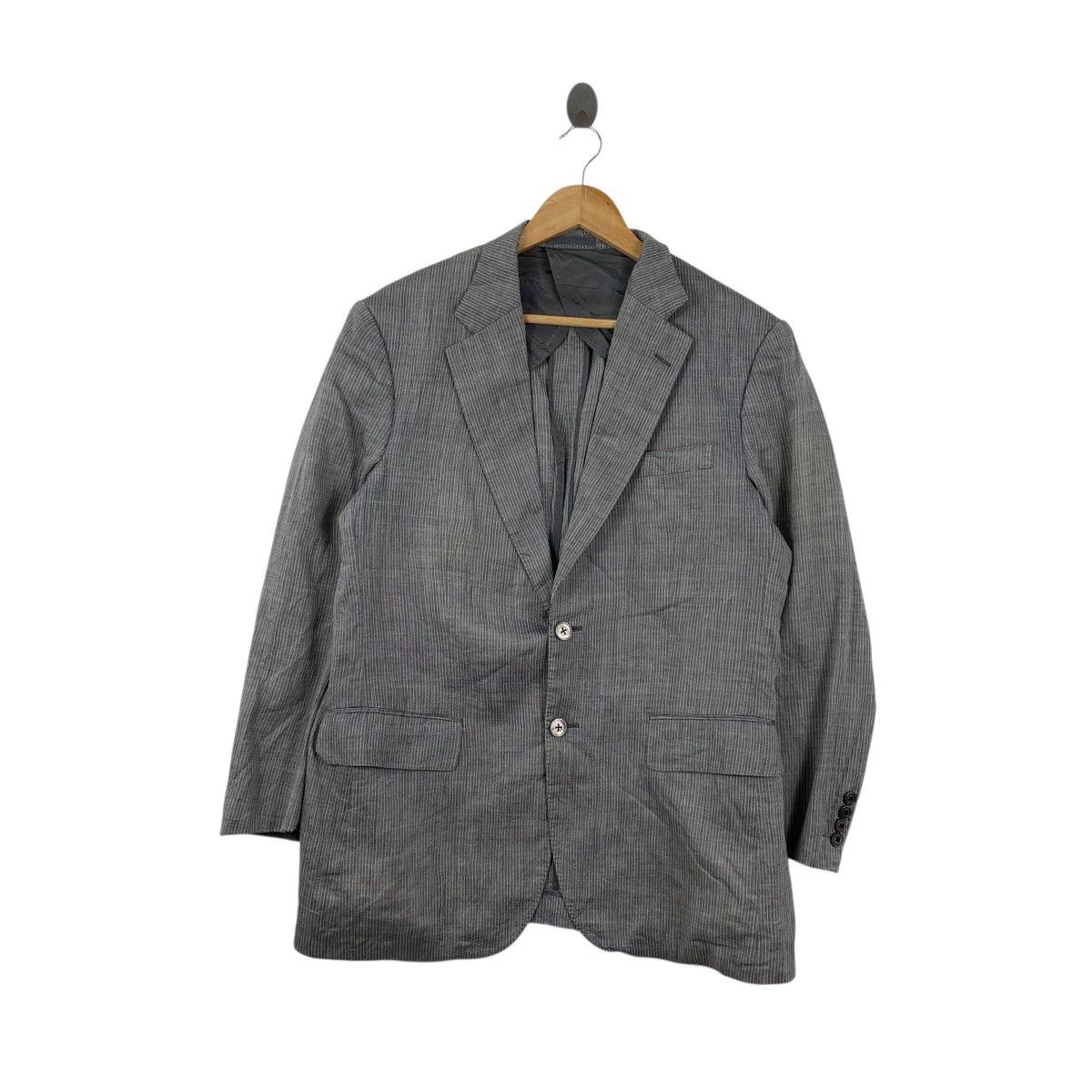 Burberry Vintage BURBERRY LONDON Striped 2 Button Blazer Coat Jacket Size US M / EU 48-50 / 2 - 1 Thumbnail