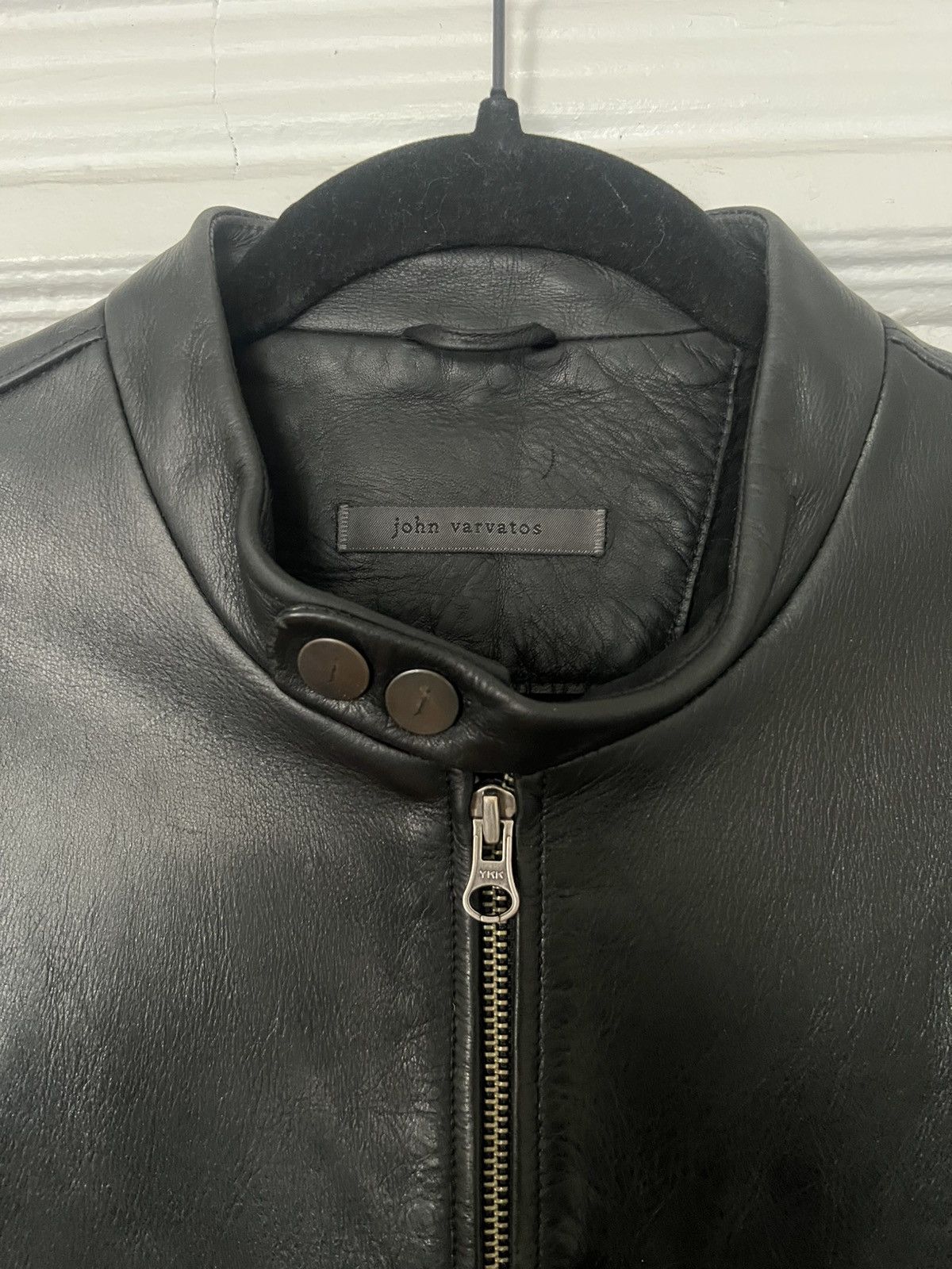 John Varvatos John Varvatos Black Smooth Leather Cafe Racer leather Jacket Size US M / EU 48-50 / 2 - 3 Thumbnail