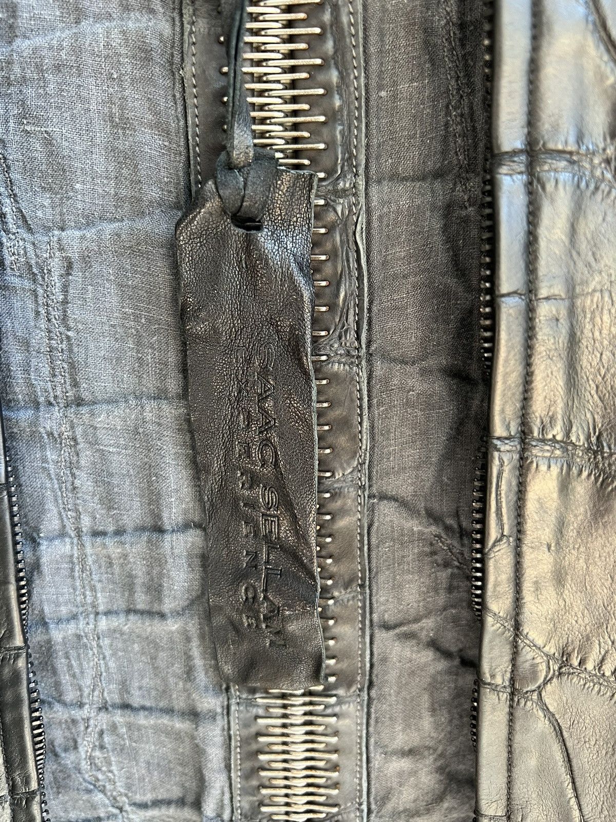 Isaac Sellam Experience black alligator jacket