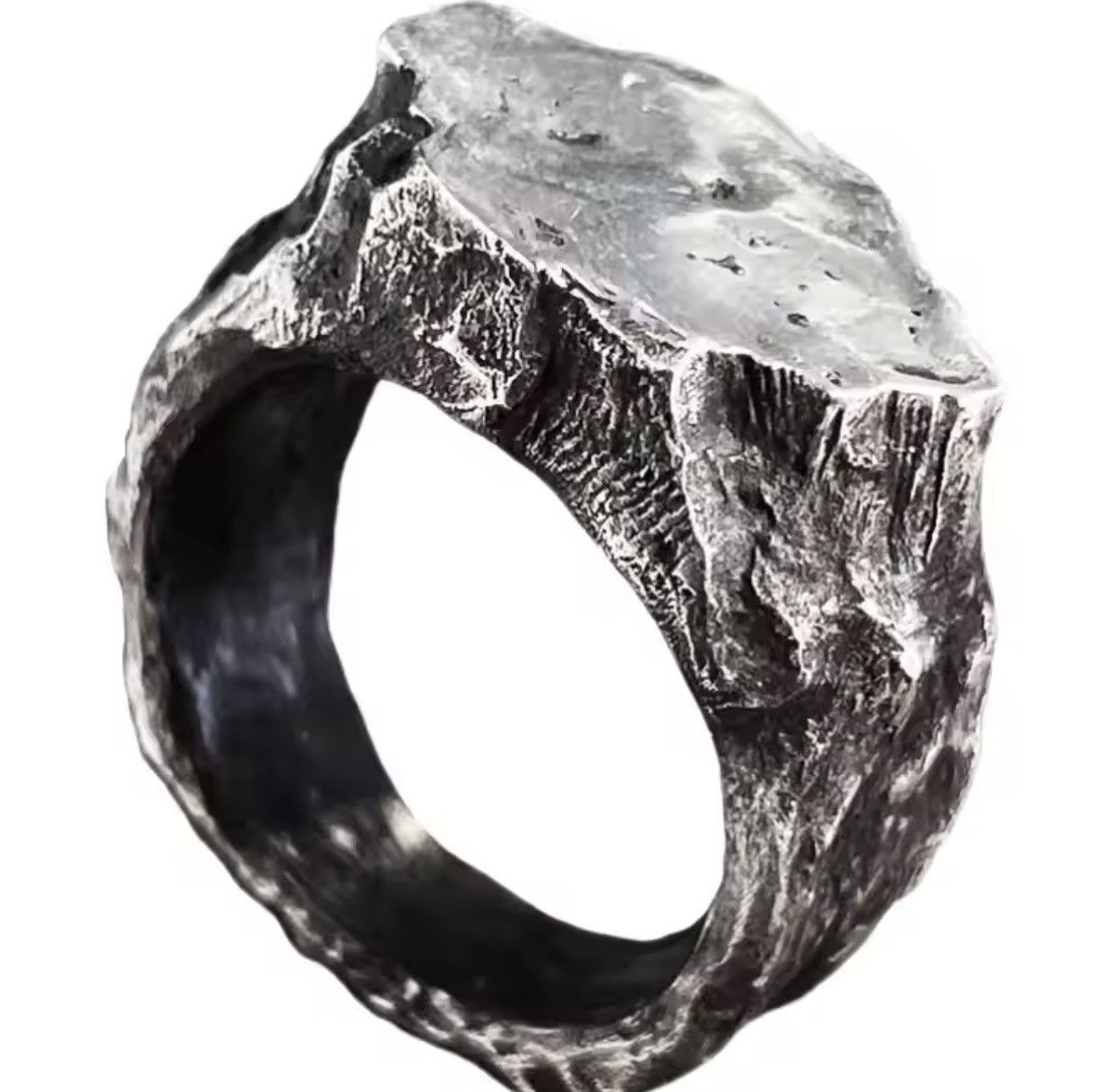 Jewelry × Vintage Nomadic Style Opening Ring Rock Wooden Board Jewelry Ring Size ONE SIZE - 5 Thumbnail