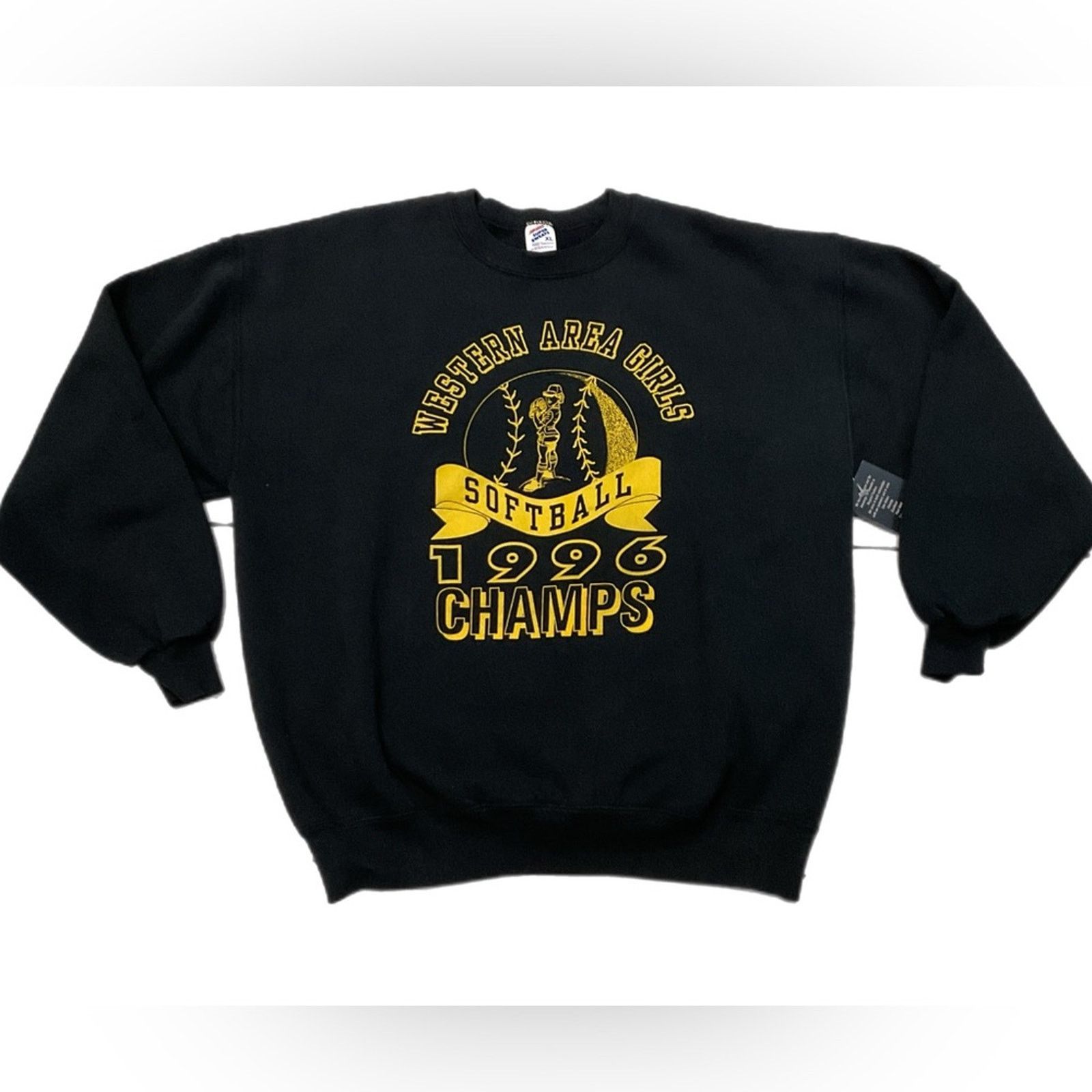 Jerzees Vintage 1993 Champs Softball Jerzees Black Sweatshirt Size US XL / EU 56 / 4 - 1 Thumbnail