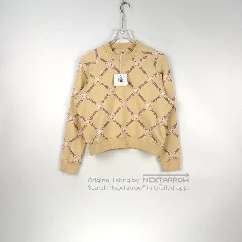 Hermes Hermes Beige Chain Pattern Sweatshirt Size XS / US 0-2 / IT 36-38 - 3 Thumbnail