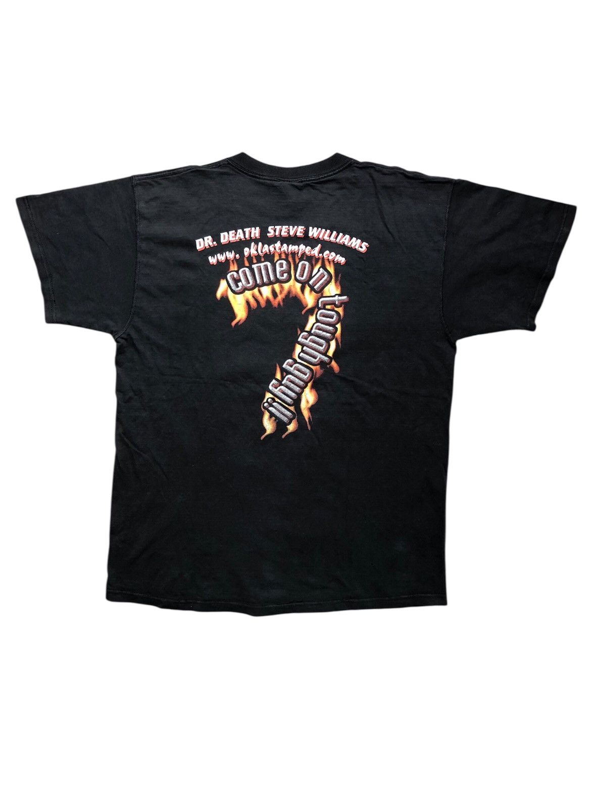 Vintage Vintage 90's DR DEATH Steve Williams Wrestling Tee Size US L / EU 52-54 / 3 - 3 Thumbnail