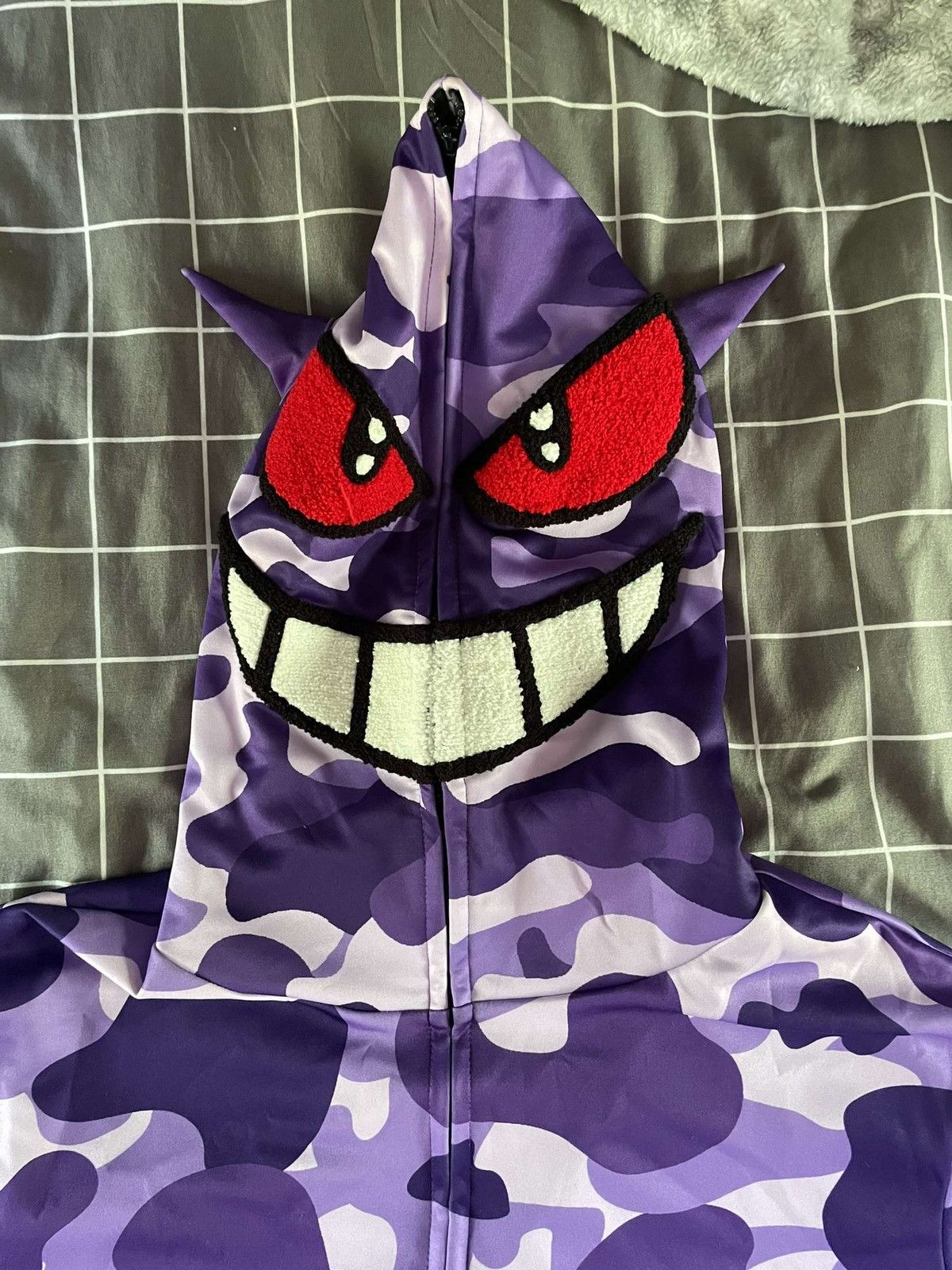 Other Rare Streetwear Purple Camo Gengar Hoodie Grailed