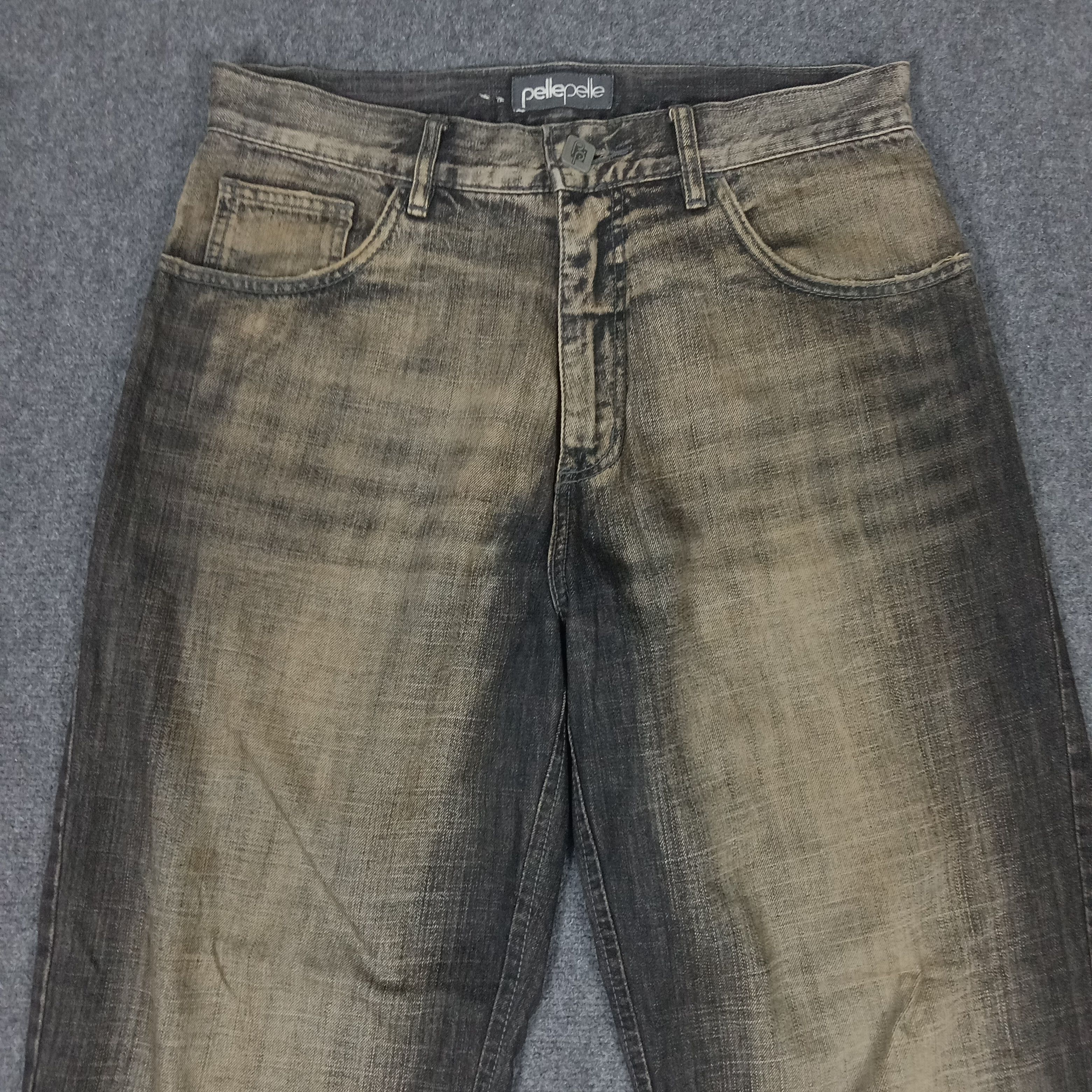 Marc Buchanan × Pelle Pelle × Vintage PELLE PELLE by Marc Buchanan Designer Baggy Denim Jeans Size US 33 - 6 Thumbnail