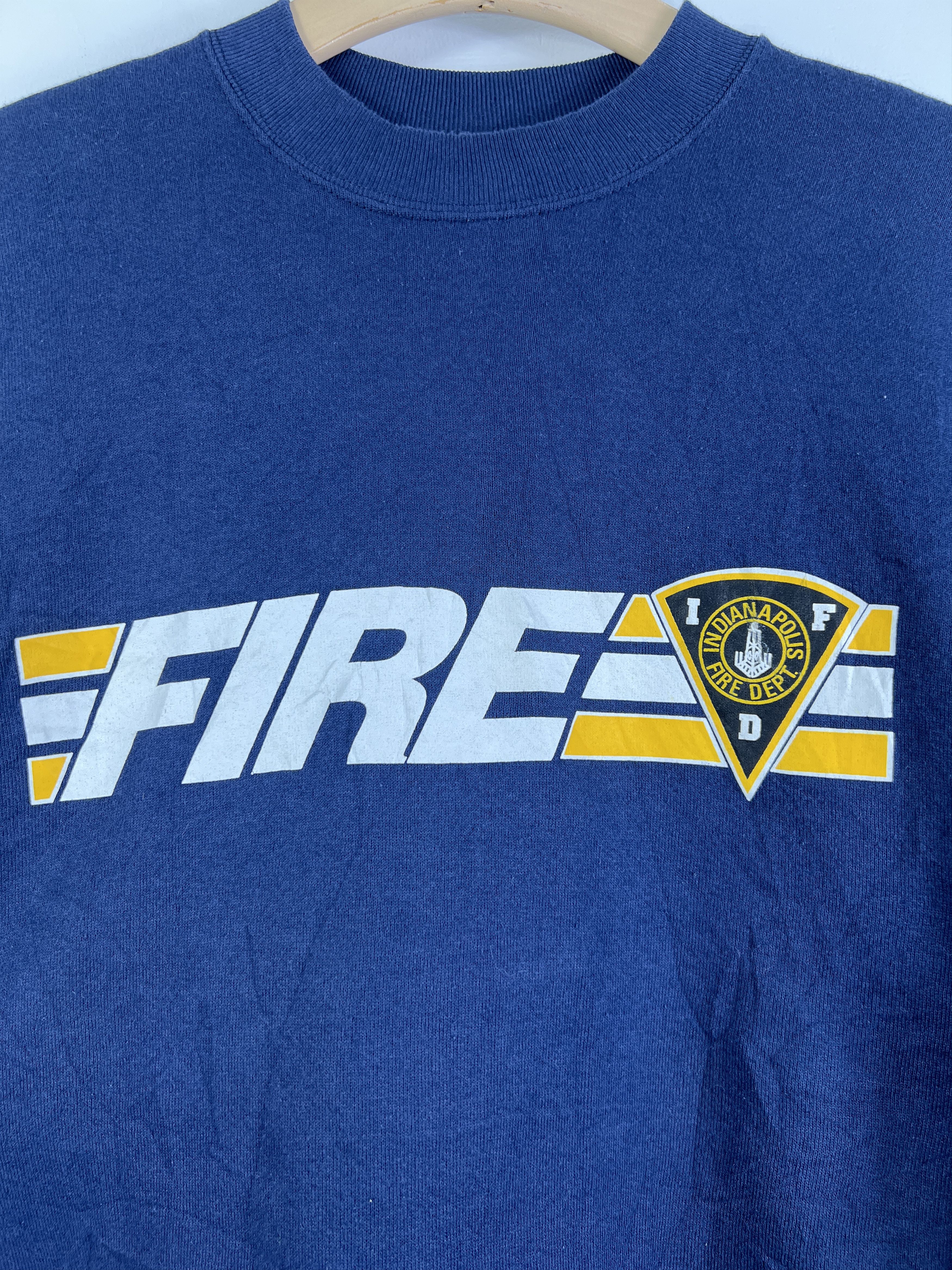 Vintage No.5151 VTG 90s Indianapolis Fire Dept. Crew Sweatshirt (XL) Size US XL / EU 56 / 4 - 2 Thumbnail