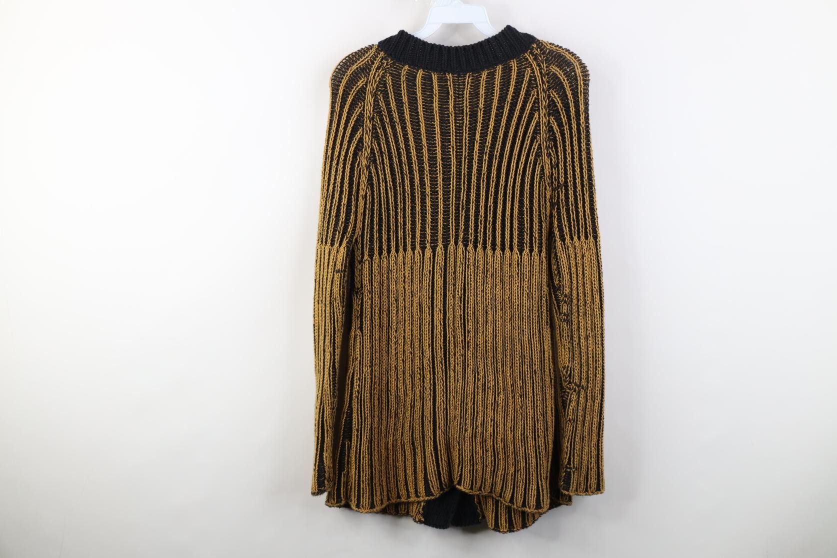 Vintage Vintage 90s Streetwear Hand Knit Ribbed Cardigan Sweater Size M / US 6-8 / IT 42-44 - 8 Thumbnail
