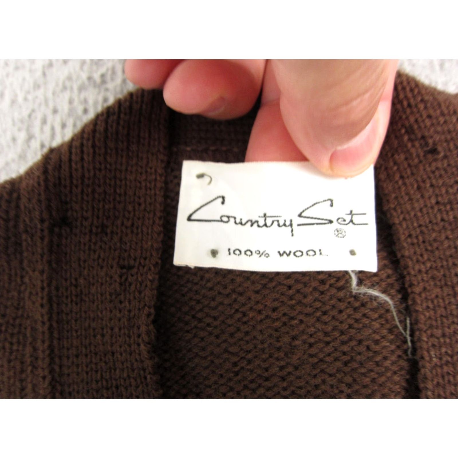 Vintage VINTAGE Country Set Vest Womens XS Brown 100% Wool 70s Knit Sleeveless V-Neck Size XS / US 0-2 / IT 36-38 - 6 Thumbnail