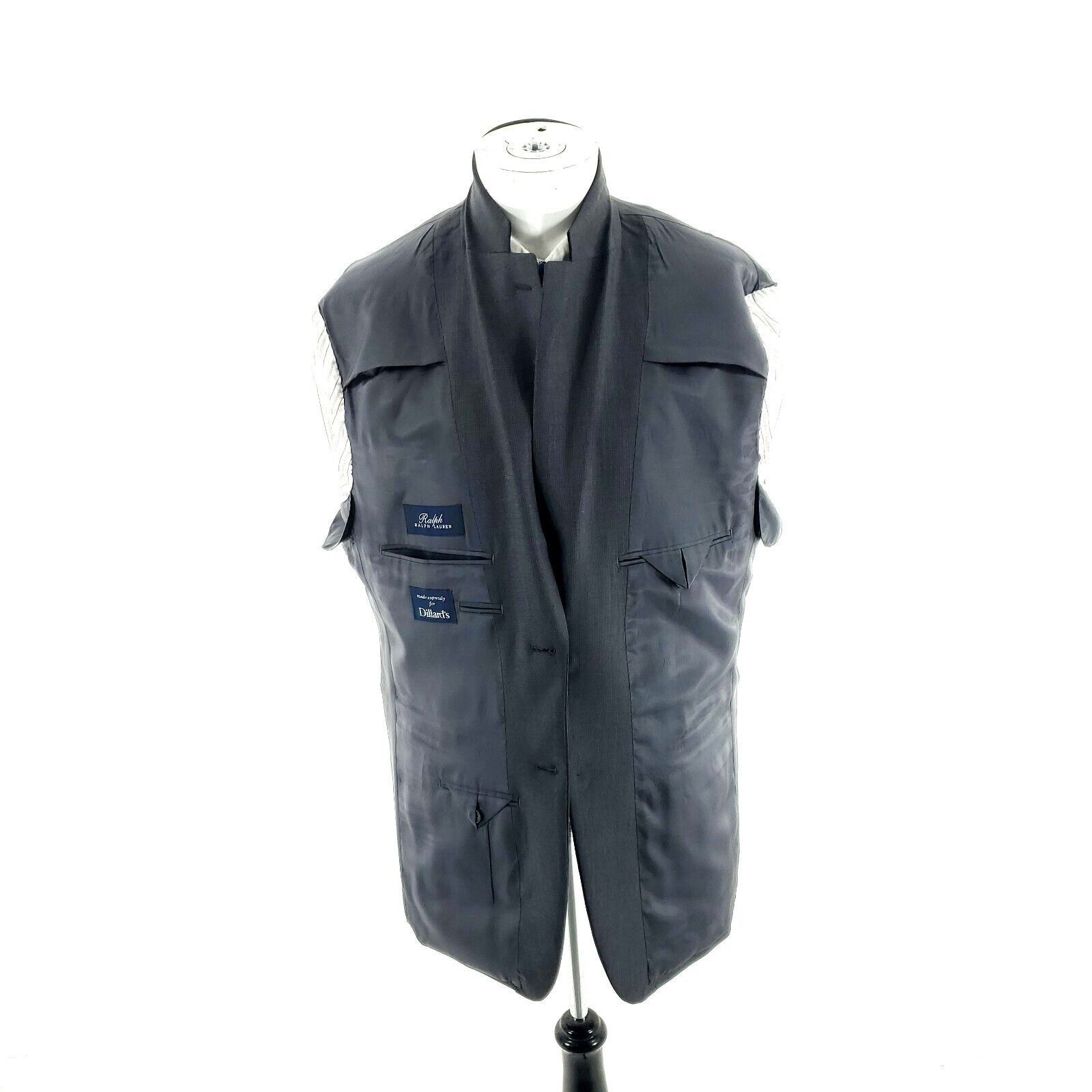 Ralph Lauren Ralph Lauren Wool 2 Button Blazer 42R Gray Black Check Tagge Size 42R - 9 Thumbnail