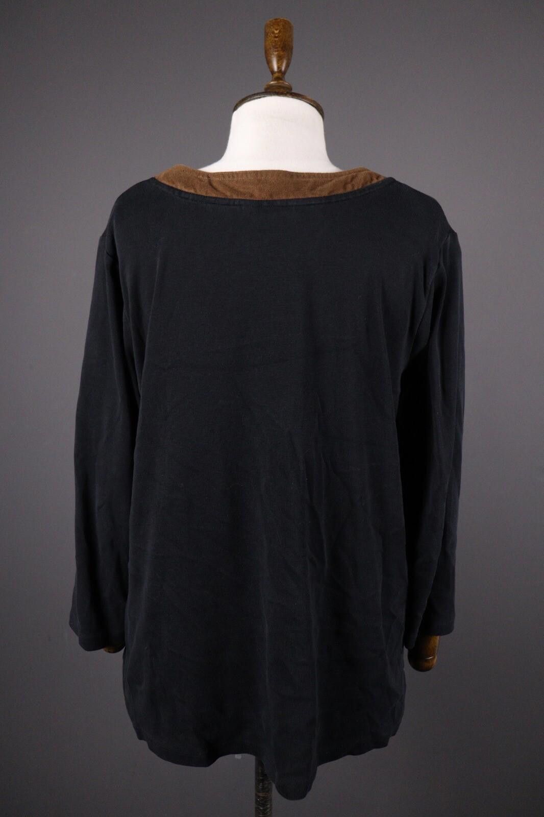 Lauren Ralph Lauren Lauren Ralph Lauren Black Long Sleeve Blouse Shirt Size 2X Size XXL / US 16-18 / IT 52-54 - 7 Thumbnail