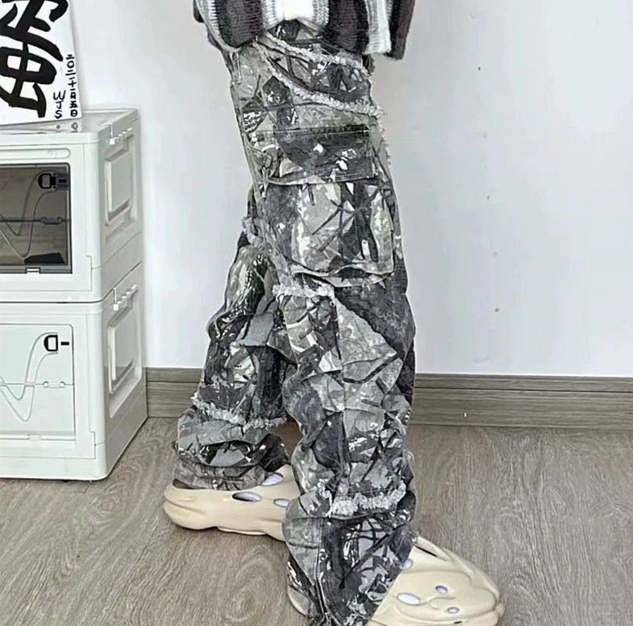Japanese Brand Flared Camo Jeans Cargo Pants Size US 30 / EU 46 - 4 Thumbnail