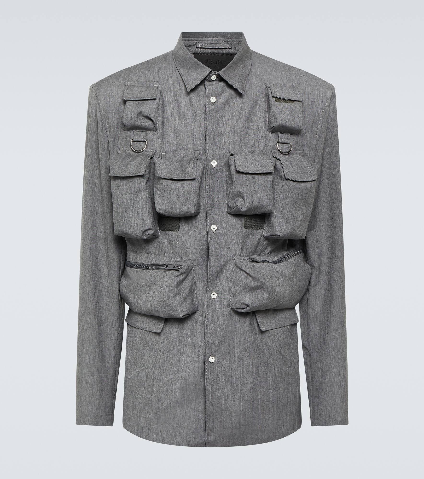 o1bcso1str1025 Light Mohair Shirt in Grey