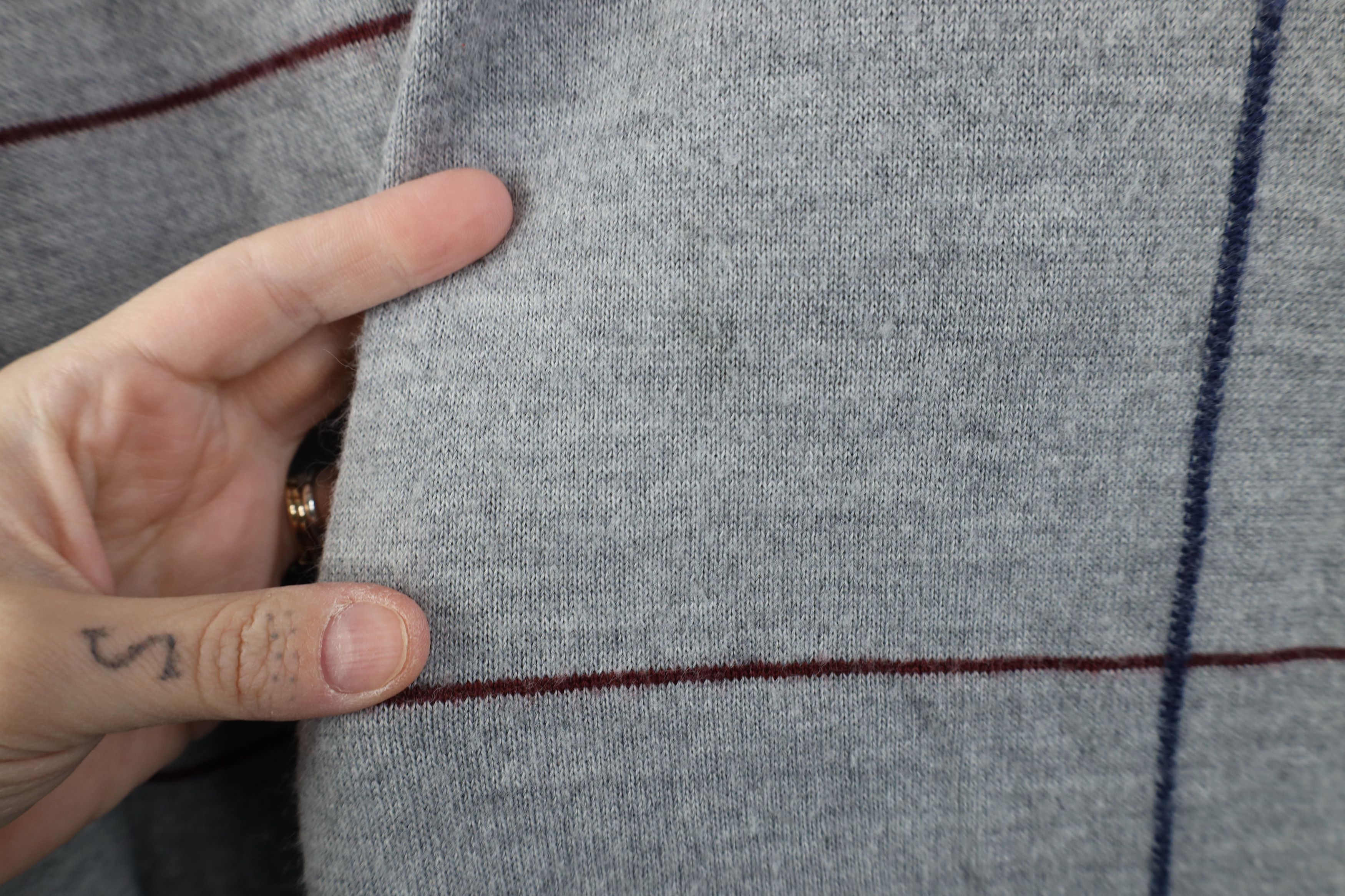 Vintage Vtg 70s Streetwear Collared Pullover Sweater Gray Plaid USA Size US XL / EU 56 / 4 - 5 Thumbnail