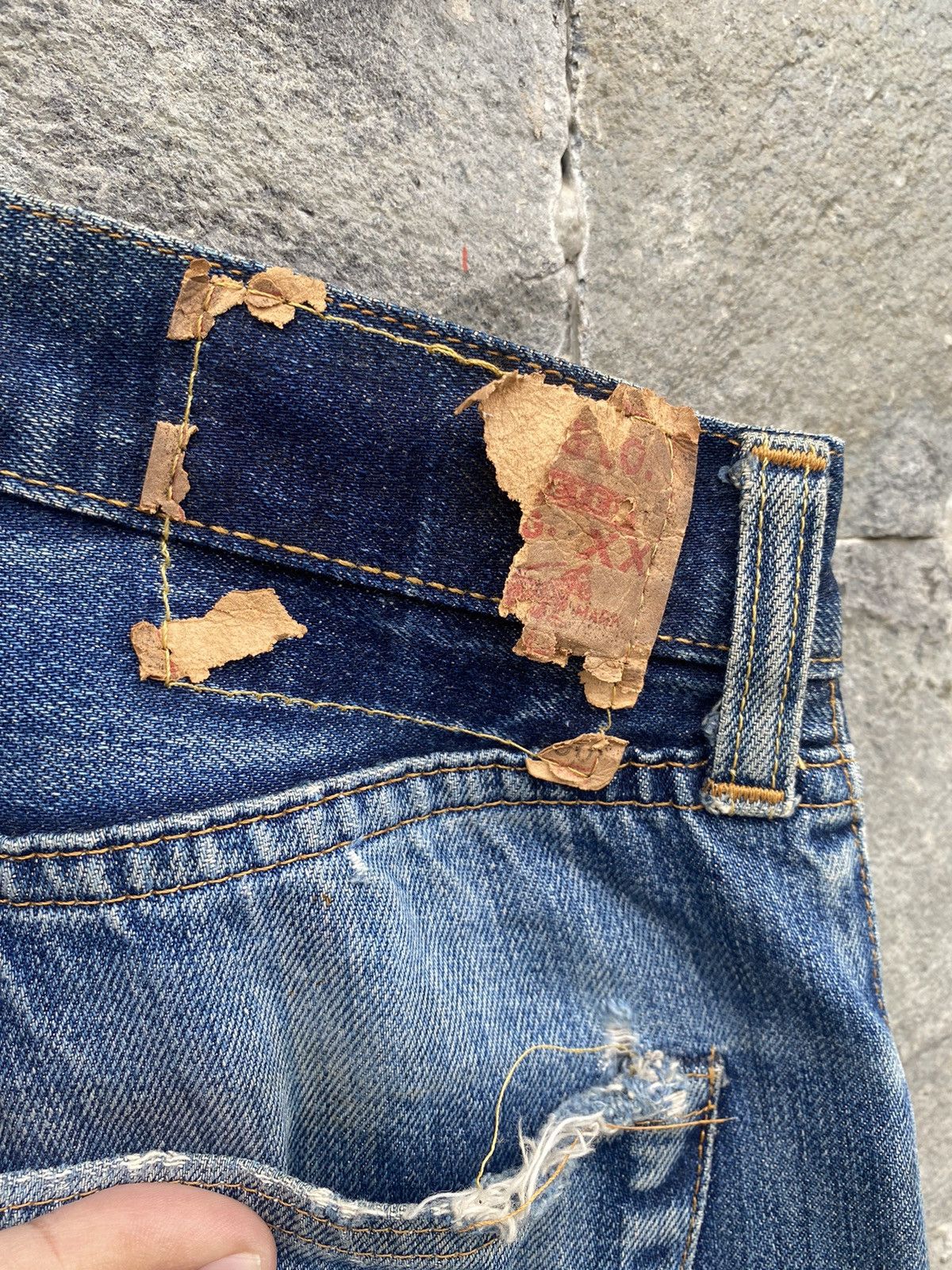 Levi's Vintage Clothing 1999 Levi’s 501 Distressed Patch Work Pants Size US 32 / EU 48 - 11 Thumbnail