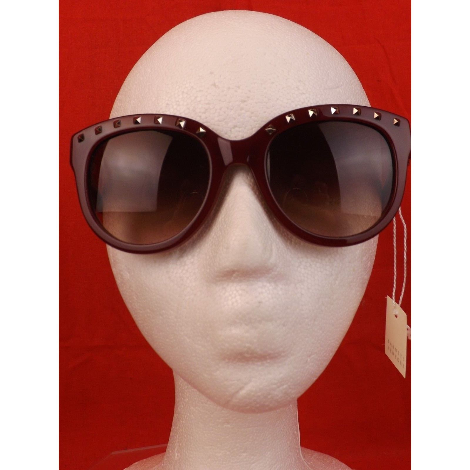 Valentino VALENTINO ROCKSTUDS V659S WINE PLASTIC FRAME SUNGLASSES $495 Size ONE SIZE - 1 Thumbnail