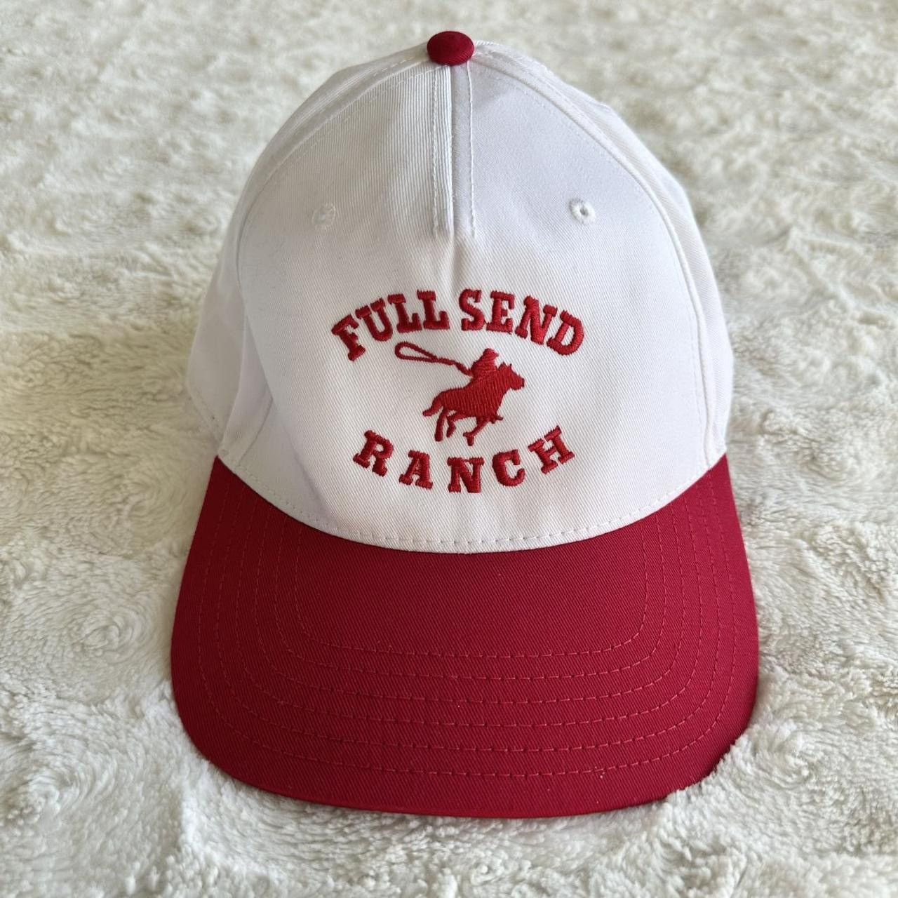 Other Full Send Hat Cap Adult OS White Ranch Western Cowboy Horse Size ONE SIZE - 2 Thumbnail