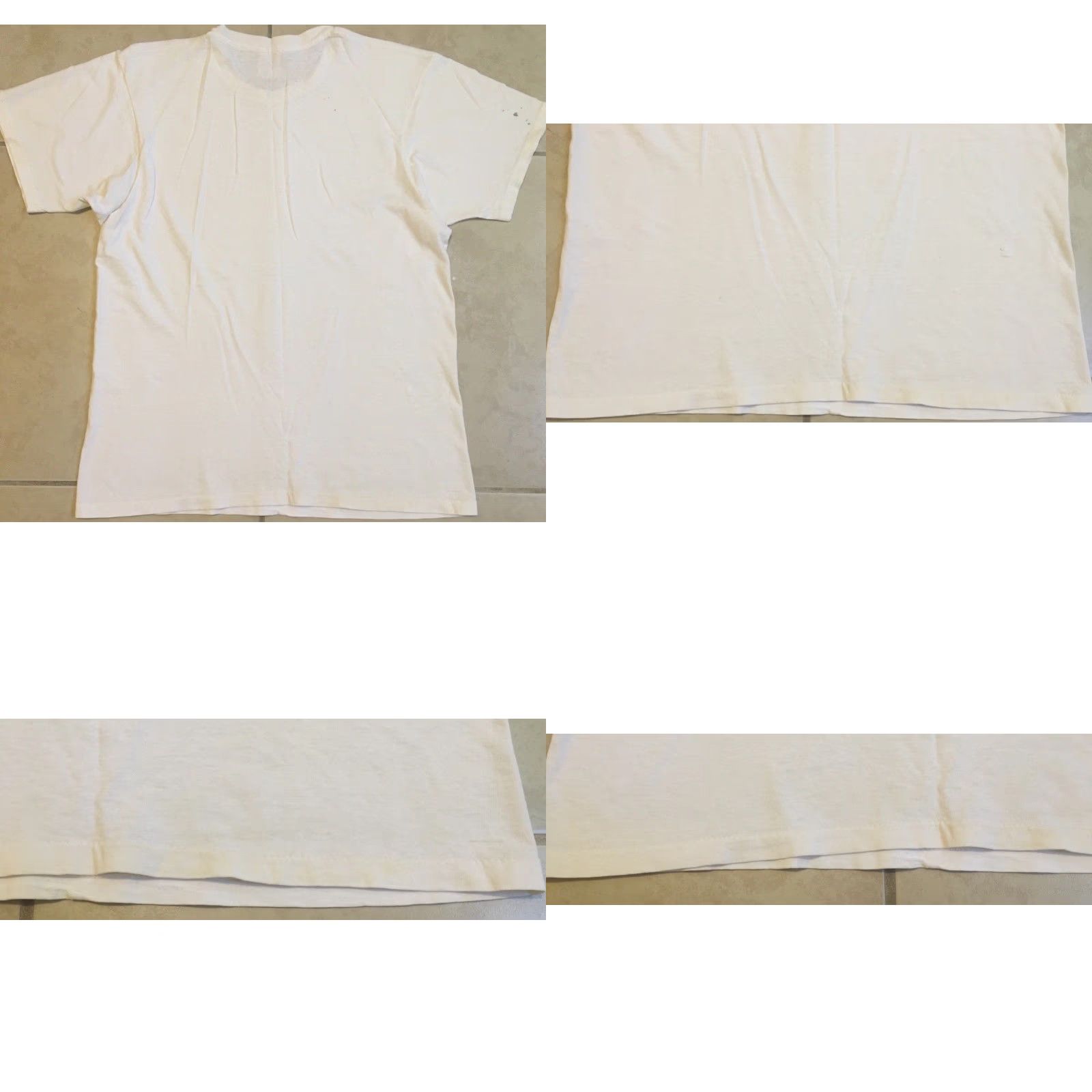 Hanes Vtg Hanes Faded Distressed Shirt S White 90s 80s Grunge Punk Skate Surf Trucker Biker Rock Mens T-Shirt Size US S / EU 44-46 / 1 - 8 Thumbnail