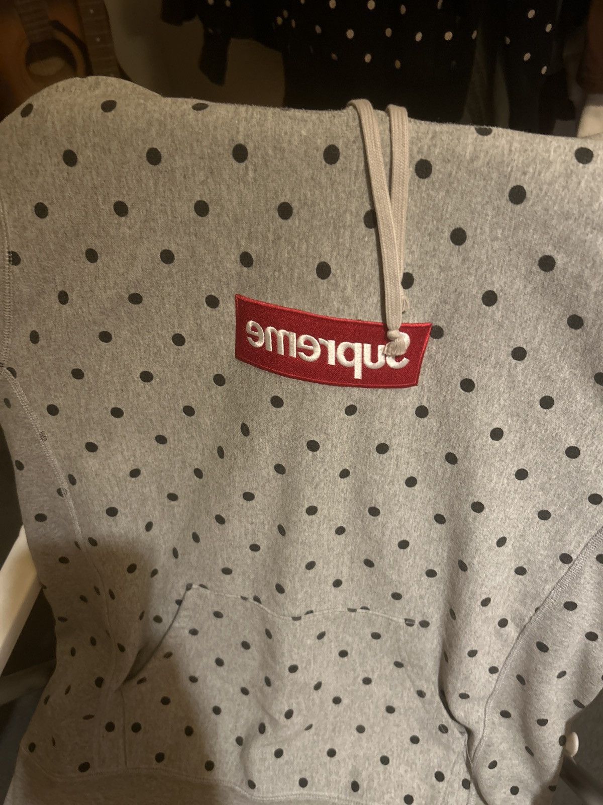Supreme Supreme CDG Polka Dot Grey Hoodie Size US L / EU 52-54 / 3 - 6 Thumbnail