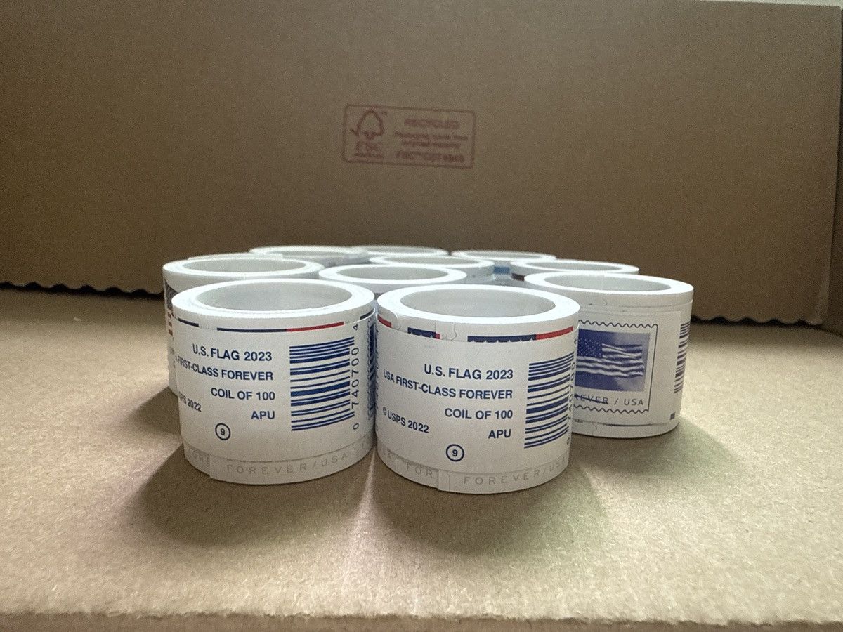 Other 10 Rolls(Coil of 1000)USPS First Class Forever Postage Stamp Size ONE SIZE - 1 Thumbnail