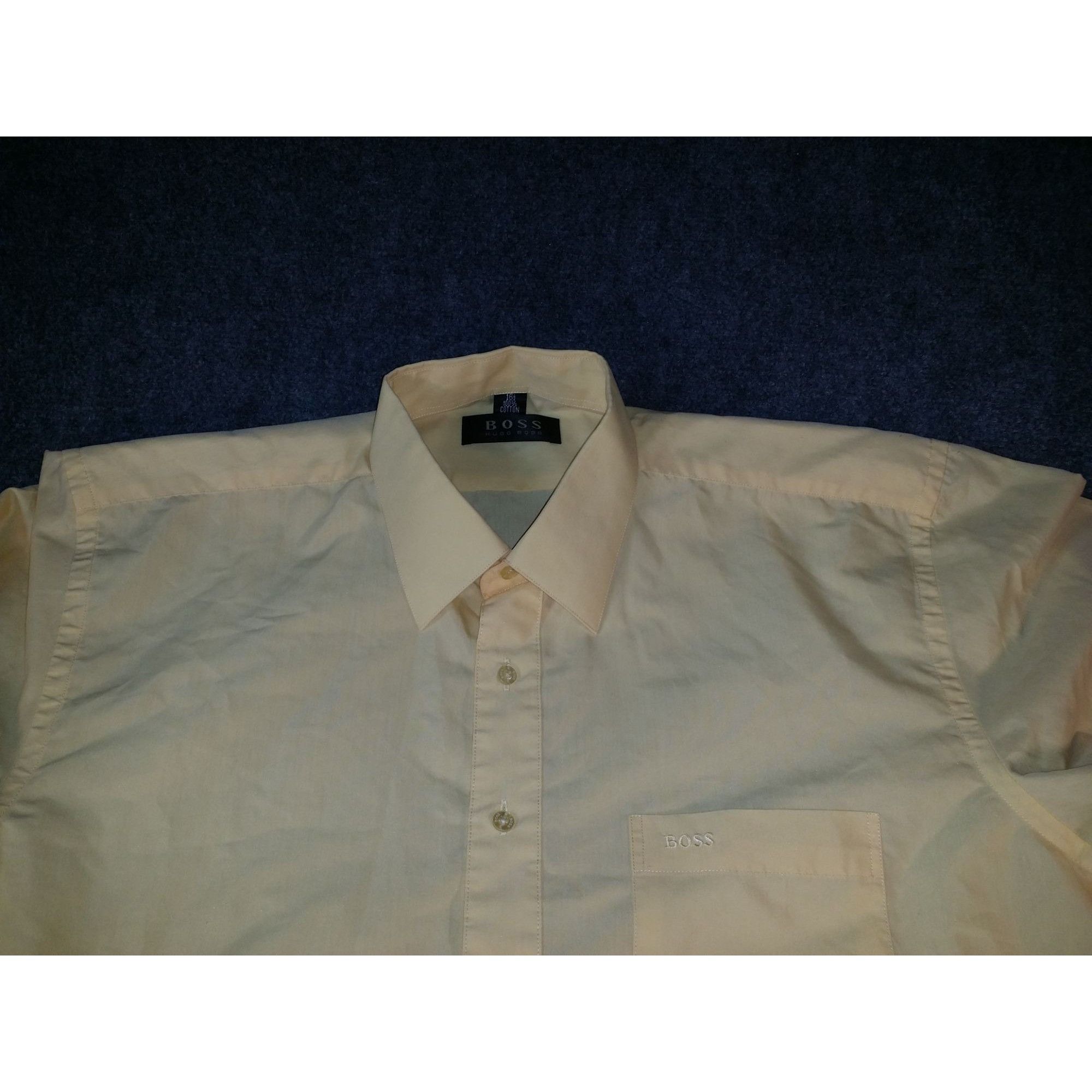 Hugo Boss Hugo Boss Button Up Shirt Men Sz XL 16 1/2 Cotton Yellow Des Size US XL / EU 56 / 4 - 2 Thumbnail