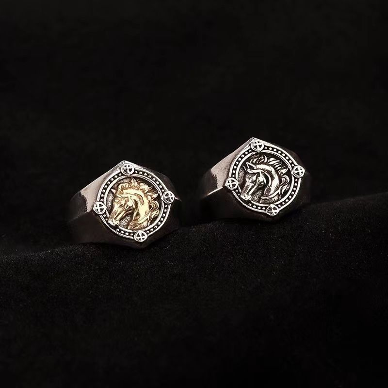 Jewelry Dark Jewelry Rings Open Size Chrome Ring (Size 7-13) Size ONE SIZE - 4 Thumbnail