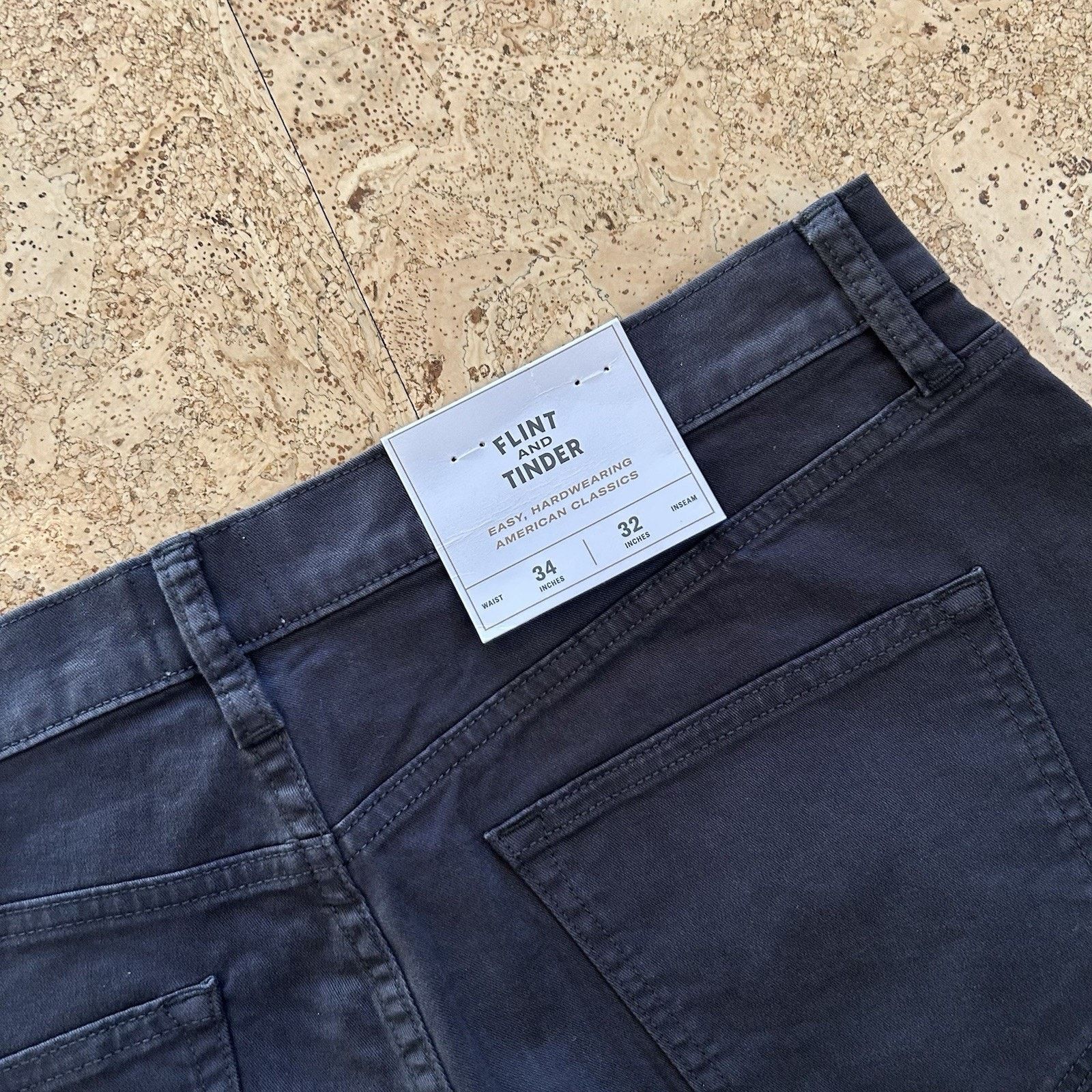 Flint And Tinder NEW Huckberry 365 Tapered Fit Stretch Chino Pants 34x32 Size US 34 / EU 50 - 5 Thumbnail