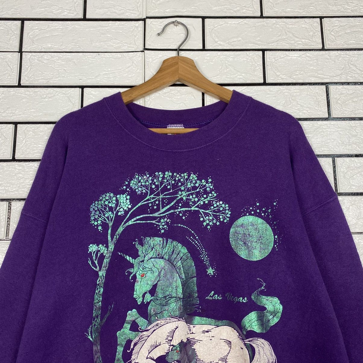 Vintage Vintage Sweatshirt Curyss Made in Usa Big Logo Horse Size US XL / EU 56 / 4 - 4 Thumbnail