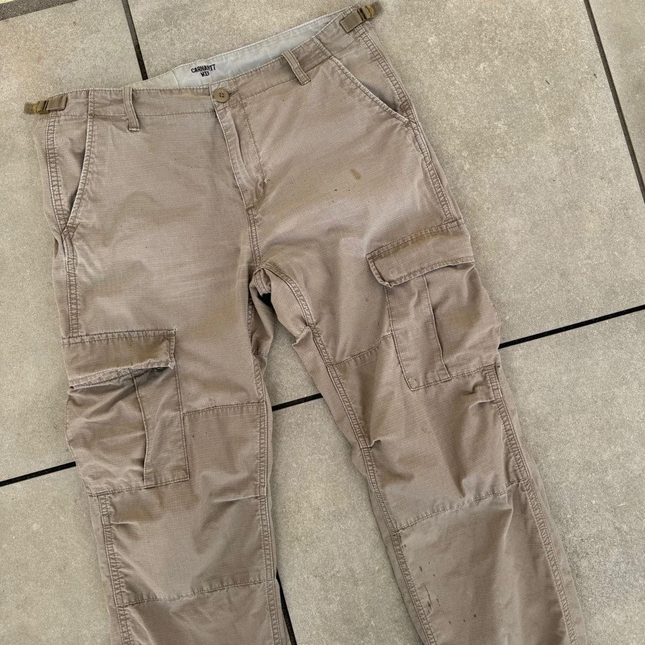 Carhartt Carhartt Vintage Bottoms Beige Cargo Thrashed Size US 32 / EU 48 - 4 Thumbnail