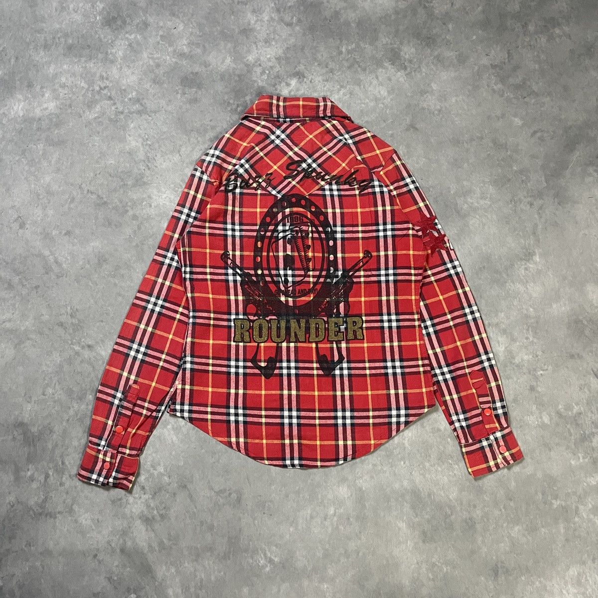 Japanese Brand 2000s Buzz Spunky Japanese Archive Patch Plaid Shirt Size US M / EU 48-50 / 2 - 9 Thumbnail