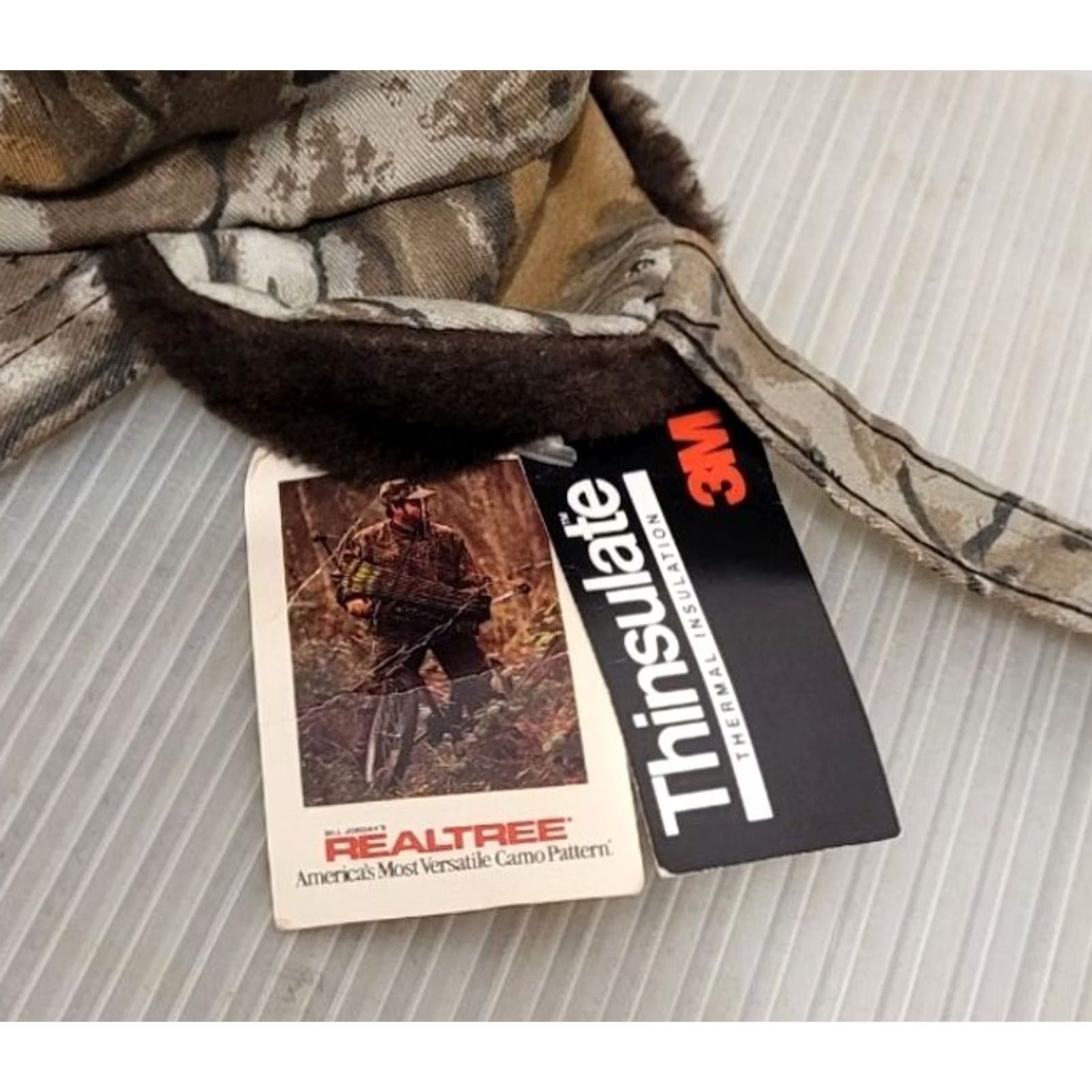 Realtree VINTAGE Realtree Camo Trapper Hat Cap USA Deer Hunt Ear Flap Thinsulate Medium Vtg USA Unisex Adults Men Women Size ONE SIZE - 4 Thumbnail