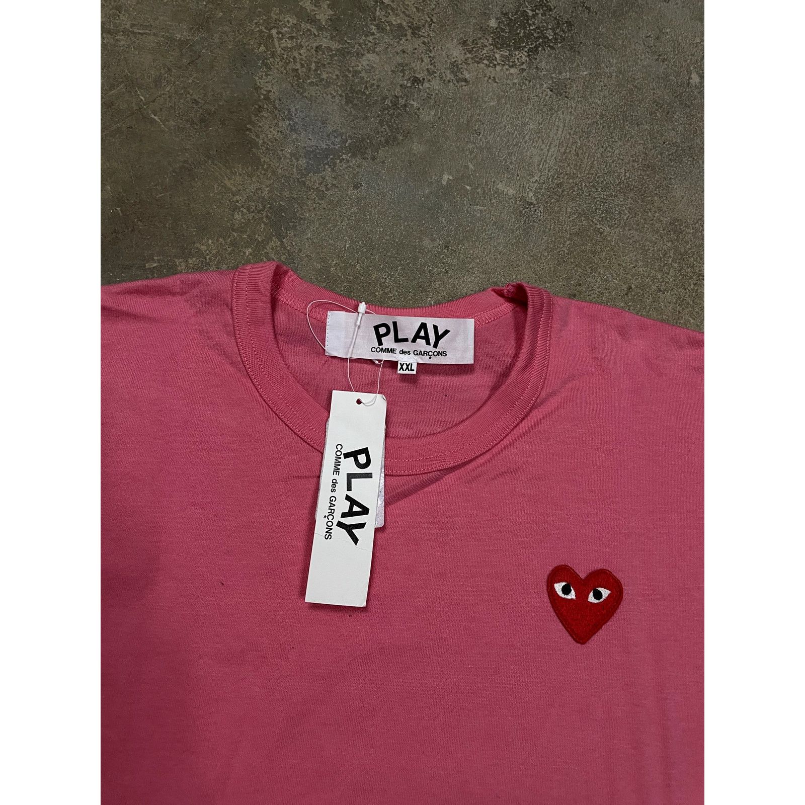 Comme des Garcons CDG Play Tee Pink XXL New Size US XXL / EU 58 / 5 - 3 Thumbnail