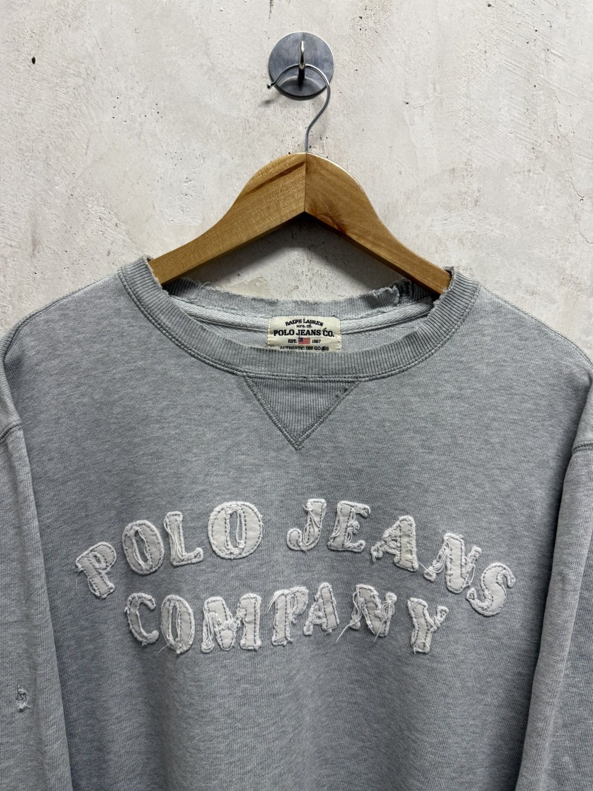 Distressed Vintage Ralph Lauren Polo Jeans Sweatshirt