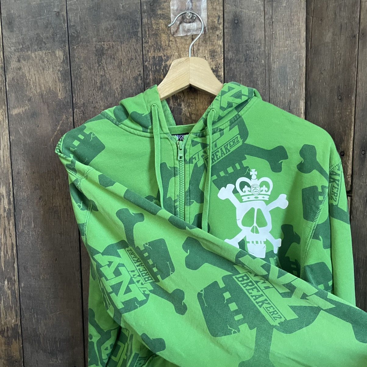 Stussy Vintage Distress Stussy Fullprint Skull Hoodie Size US L / EU 52-54 / 3 - 4 Thumbnail