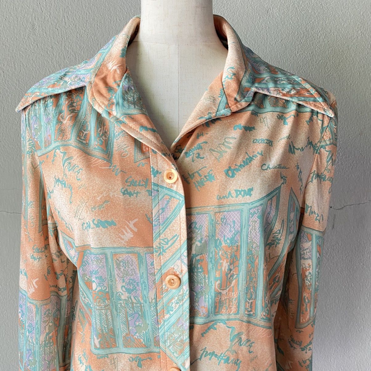 Designer × Japanese Brand Ted Martin Vintage Pastel Art Print Shirt Size M / US 6-8 / IT 42-44 - 9 Thumbnail