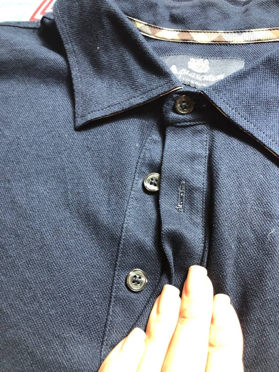 Aquascutum × Vintage Aquascutum Polo Shirt Collared Classic Plaid Size US XXL / EU 58 / 5 - 8 Thumbnail