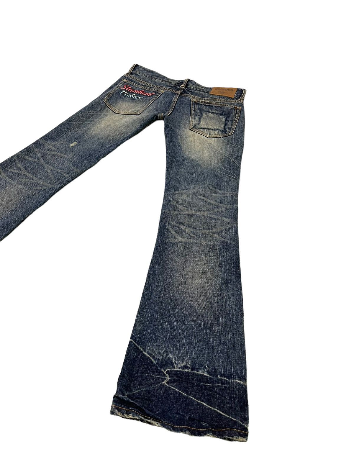 Japanese Brand Flare Jeans Sanford Distress Low Rise Boot Cut 8🟦1 Size US 30 / EU 46 - 15 Thumbnail