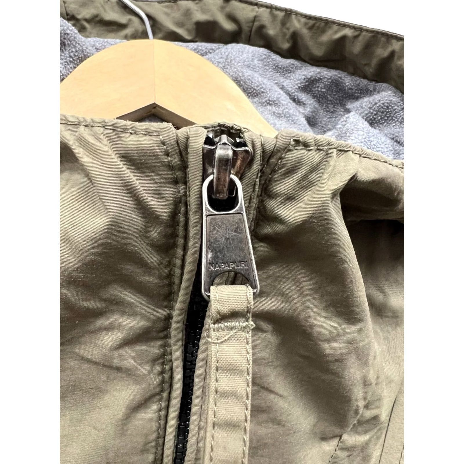 Napapijri Napapijri Jacket Anorak Shirt Men S Dark beige Fleece Lined Zip Logo Vintage No Size US S / EU 44-46 / 1 - 6 Thumbnail