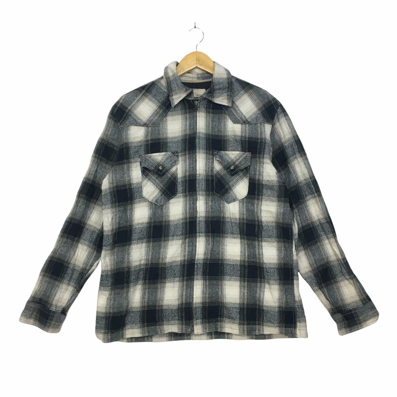 Japanese Brand Vtg Japanese Brand BAFFY Zip Up Long Sleeve Plaid Shirt Size US L / EU 52-54 / 3 - 1 Thumbnail