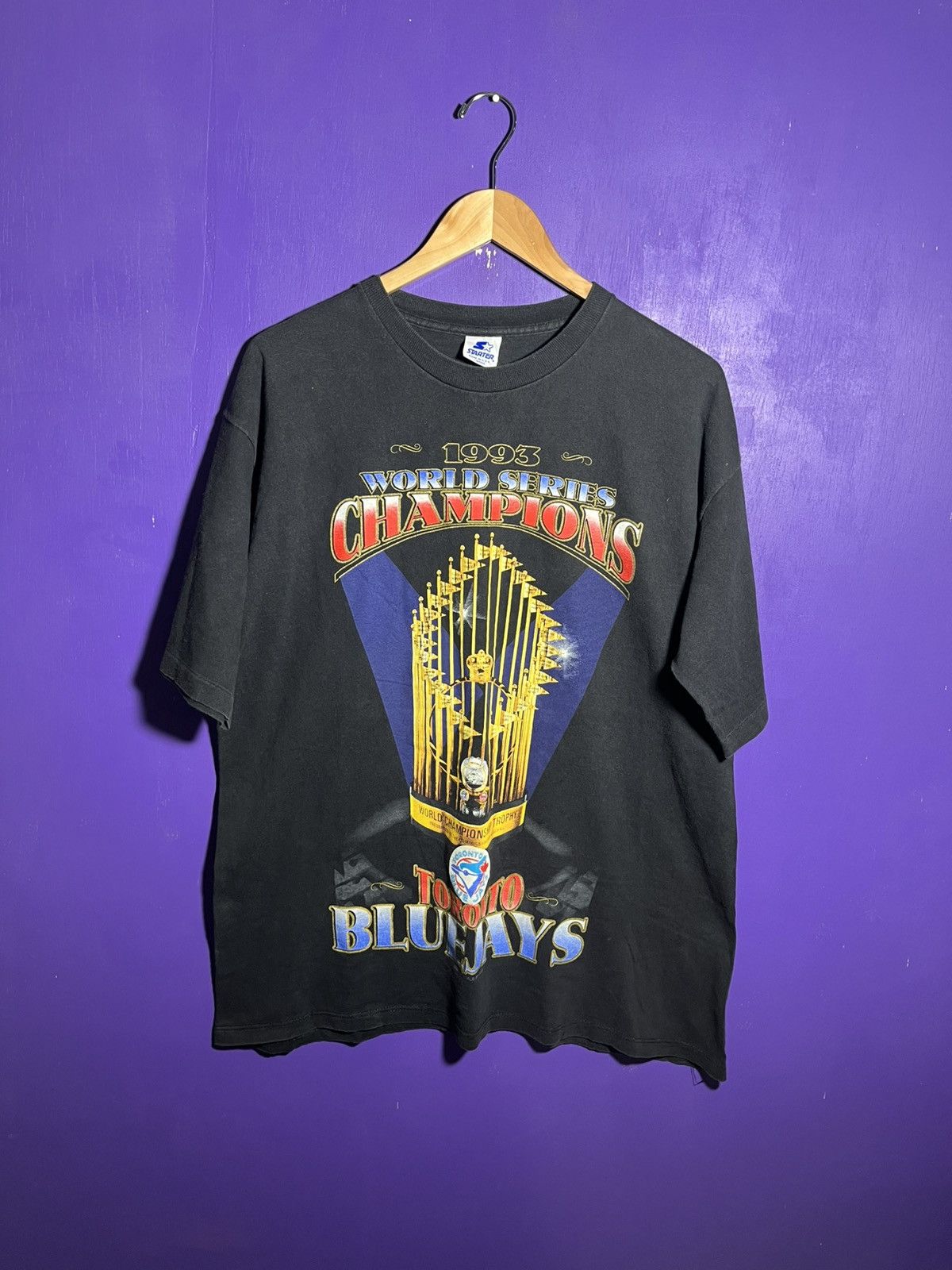 MLB Vintage 1993 Starter Toronto blue jays World Series t-shirt Size US L / EU 52-54 / 3 - 1 Thumbnail